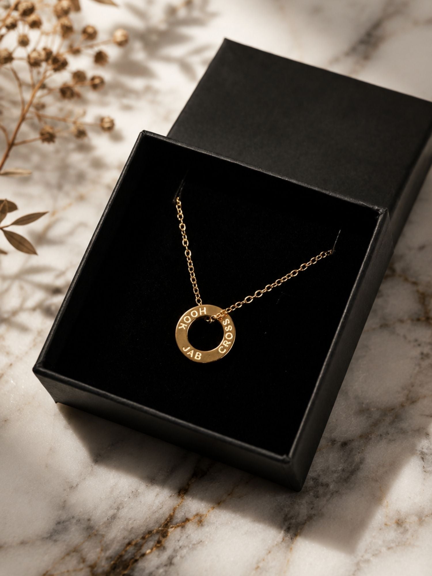 Hera 'Jab Cross Hook' Tarnish-Proof Necklace
