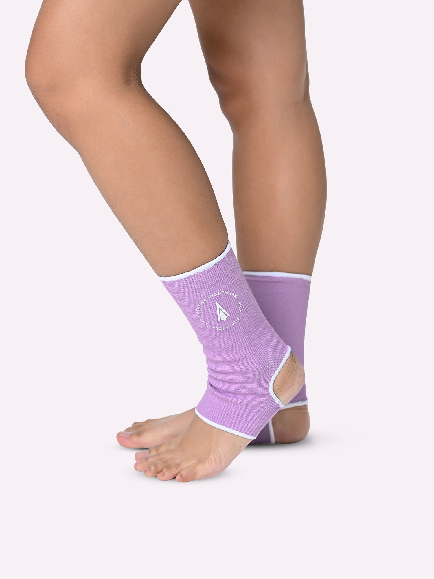 Athena Fightwear Muay Thai Girls Ankle Support Guard Mauve Light Purple