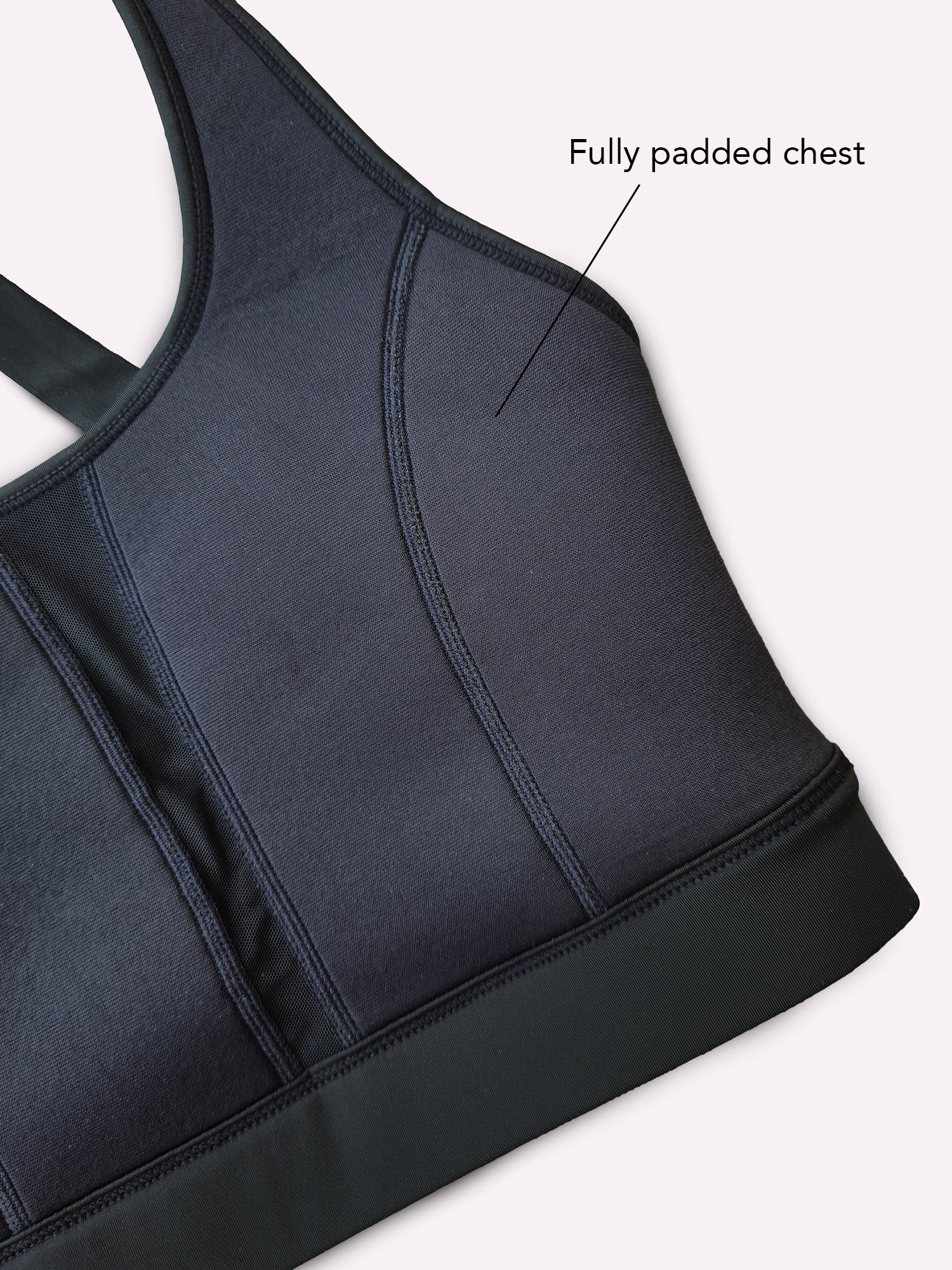 Athena Padded-Chest Sports Bra (Black)