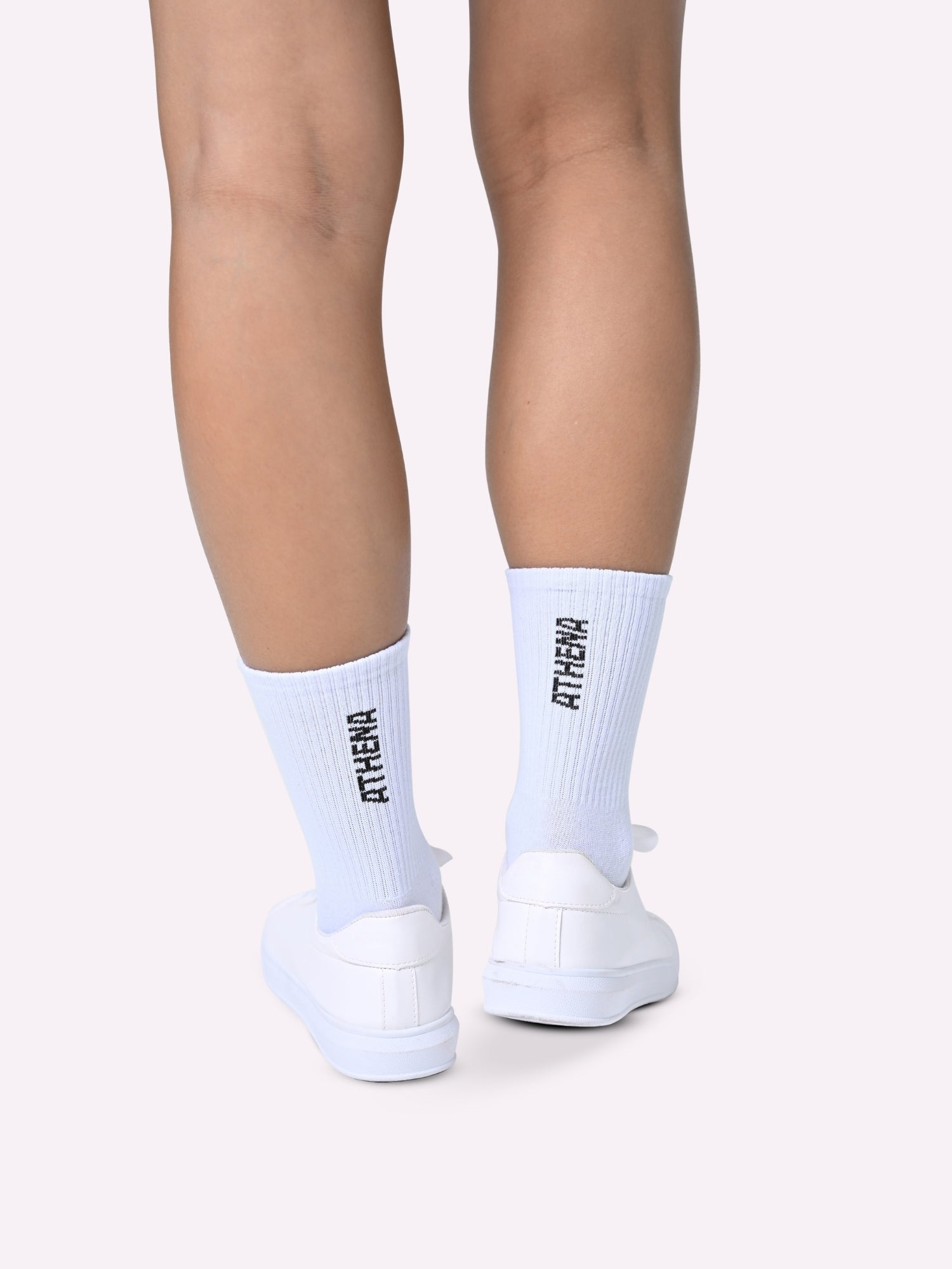 Athena Fightwear women's crew socks white for boxing