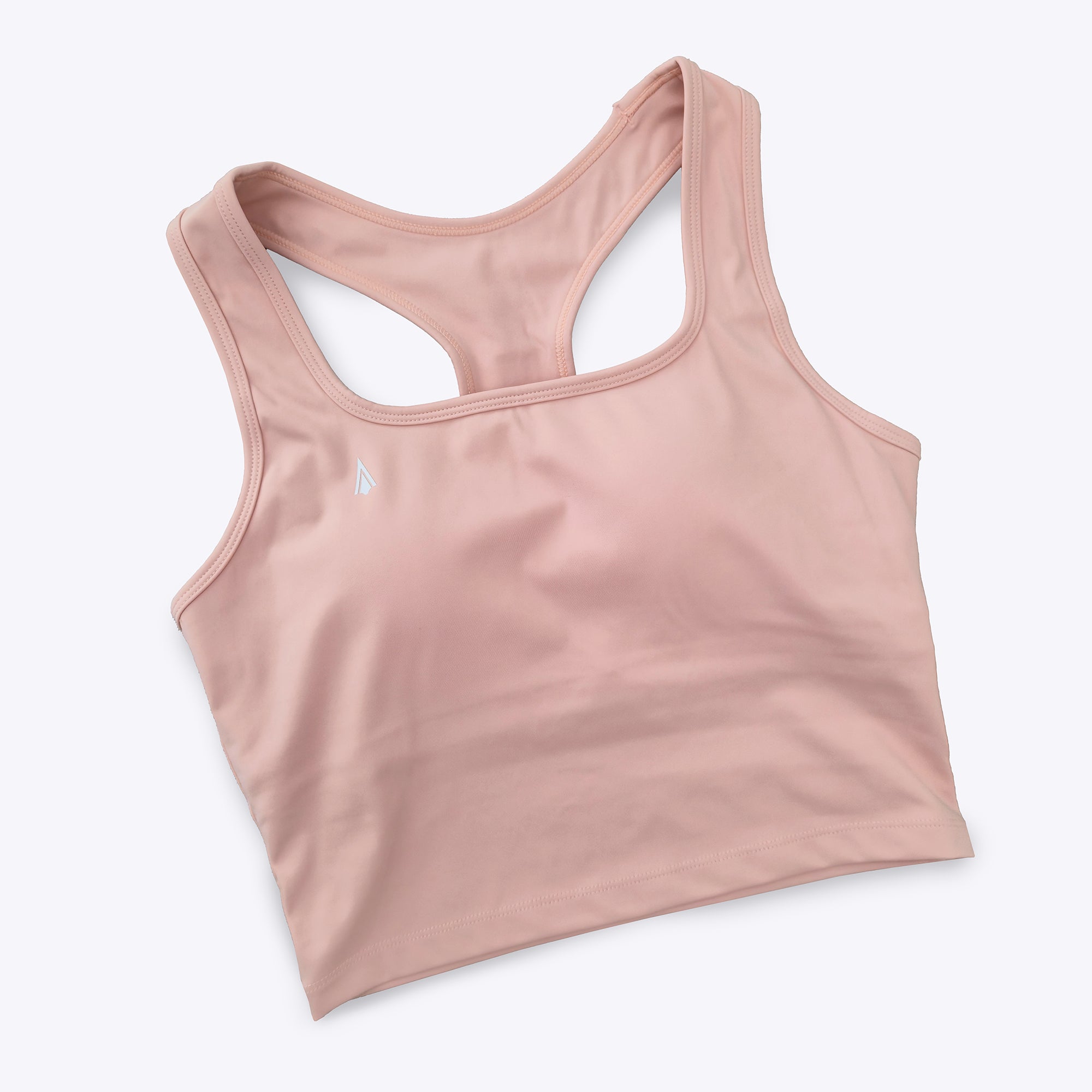 Athena Fightwear women's sports Diana crop top with built in shelf bra for boxing muay thai kickboxing taekwondo karate light pink