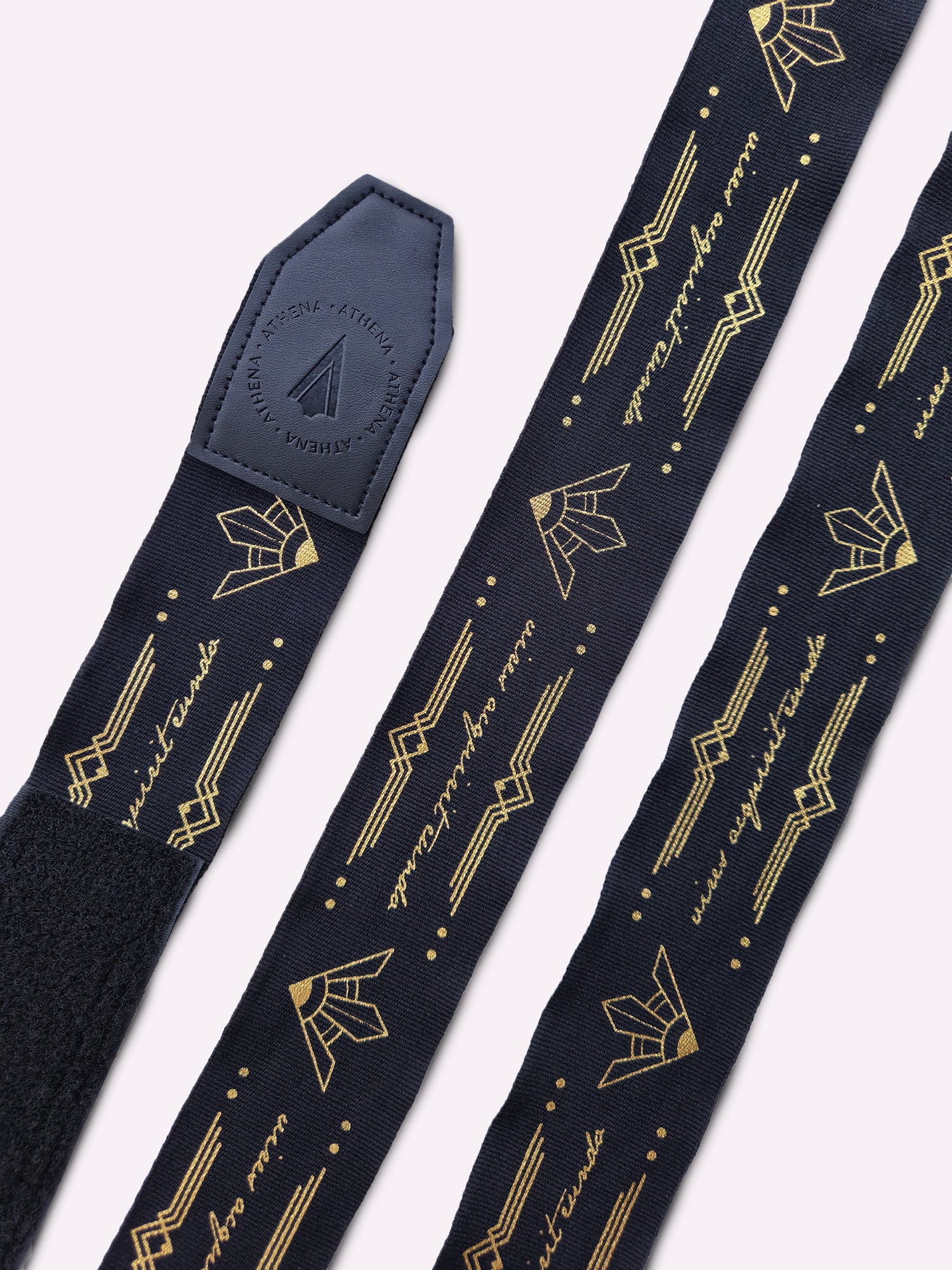 Athena Fightwear Diana Women's Boxing Handwraps Black Gold 4.5m 180" Length Wonder Woman Inspired