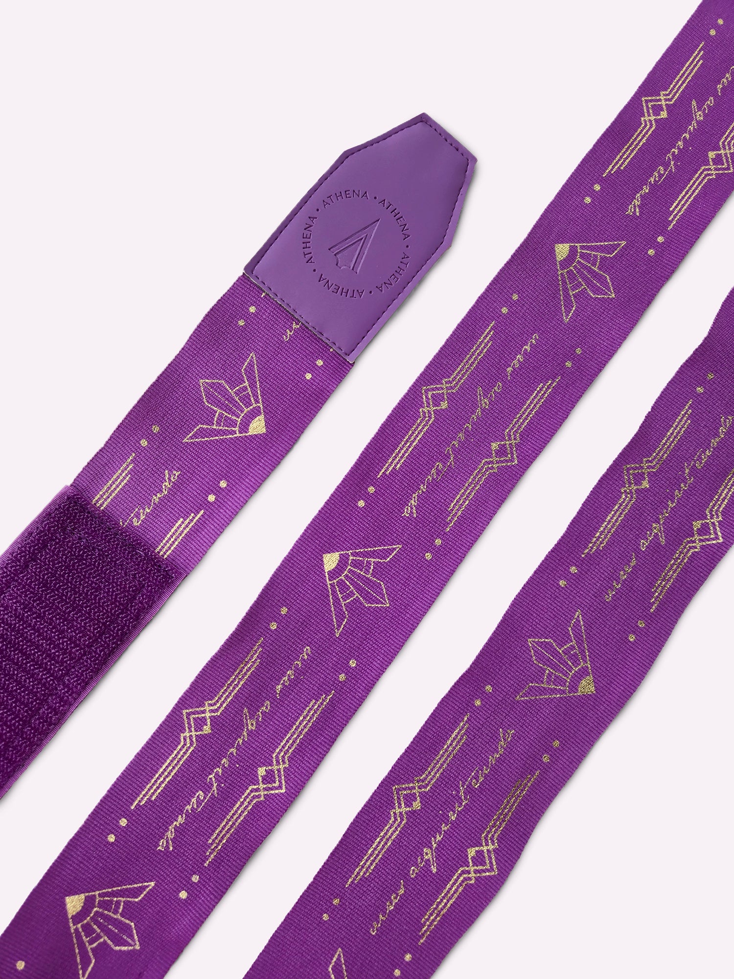 Athena Fightwear Diana Women's Boxing Muay Thai MMA Handwraps Violet Purple Gold 4.5m 180" Length Wonder Woman Inspired