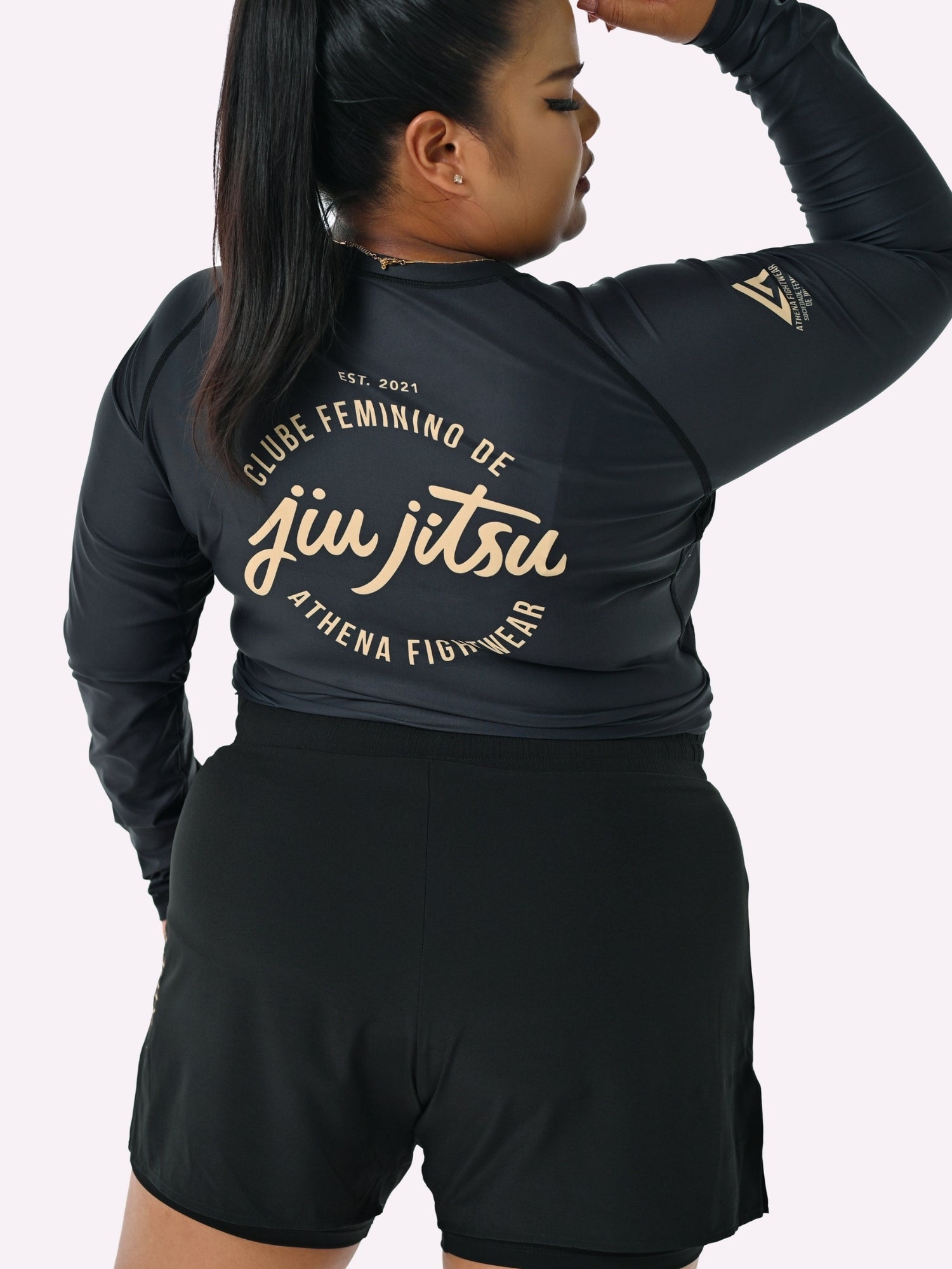 Athena Fightwear Lua Rashguard women's BJJ nogi jiujitsu grappling MMA black