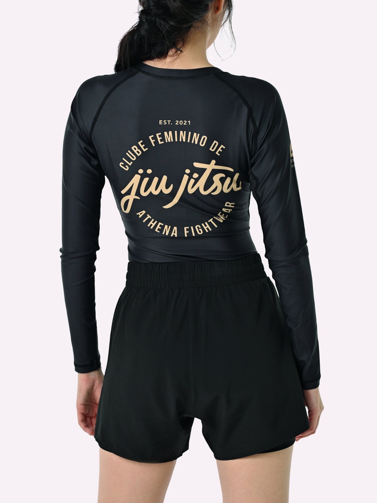 Athena Fightwear Lua Rashguard women's BJJ nogi jiujitsu grappling MMA black