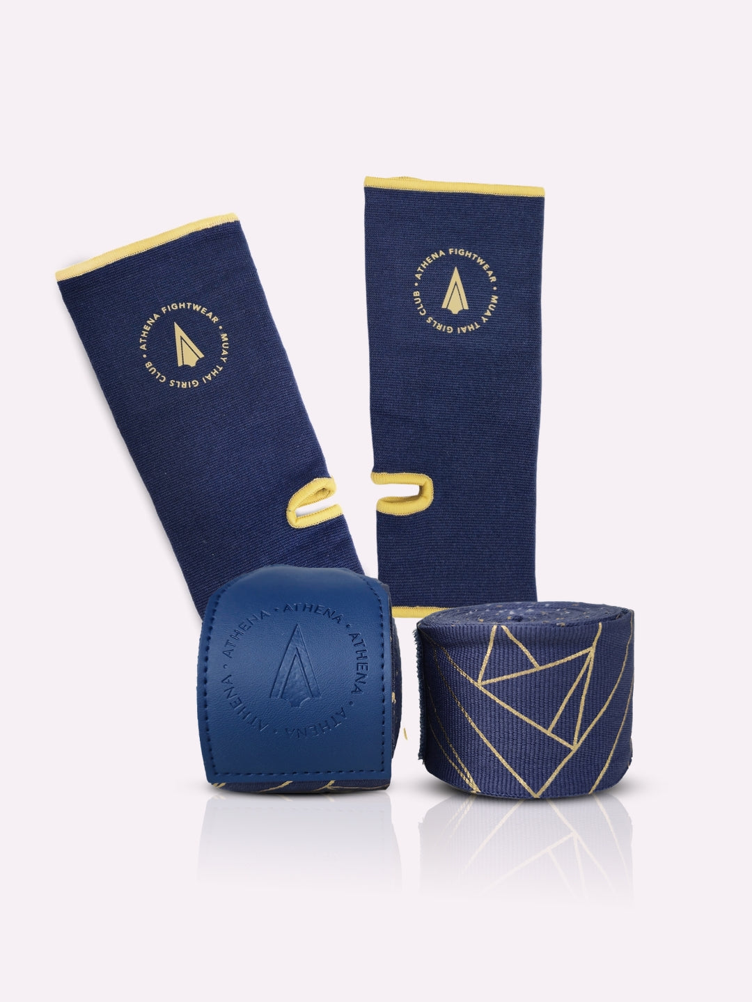 Muay Thai Bundle Handwrap & Ankle Support (Dark Blue)