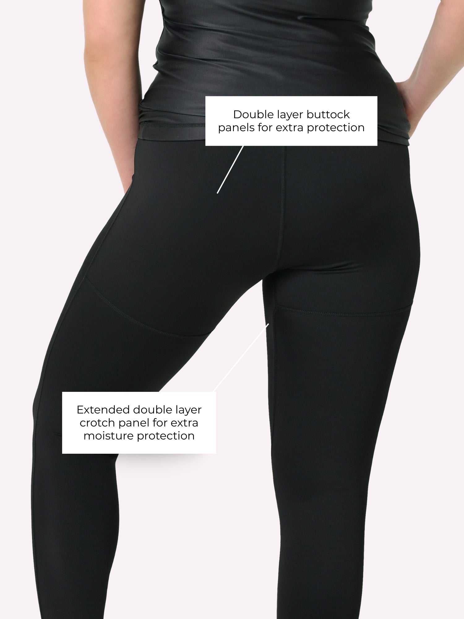 Athena Fightwear Women's Nerio Leggings Spats for BJJ Nogi Grappling Jiujitsu Black IBJJF compliant black with double layer butt panel and crotch panel for extra moisture and pantyline protection