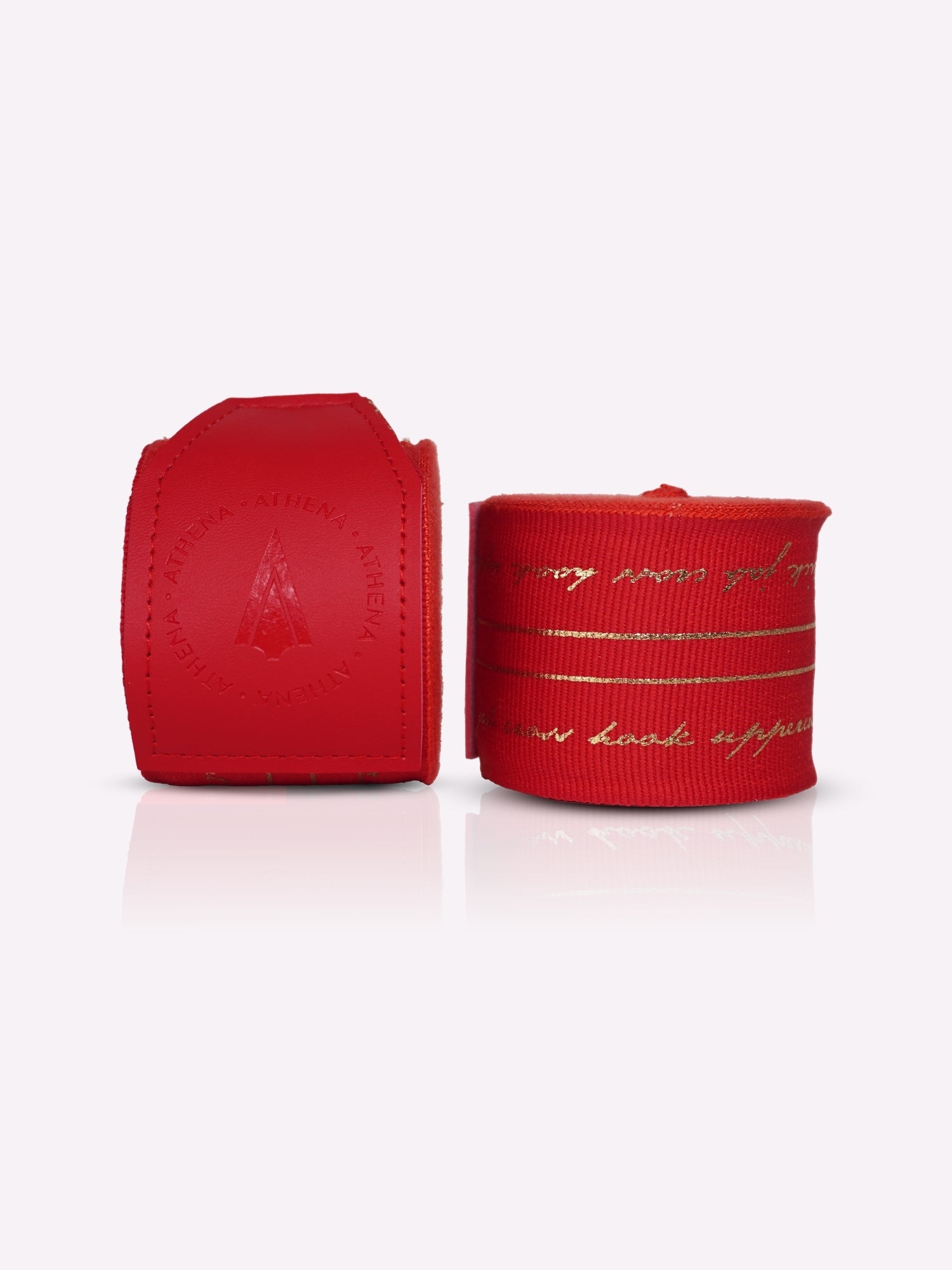 Athena Fightwear women's Nerio Handwraps in Red and Metallic Gold for boxing muay thai kickboxing MMA 4.5m