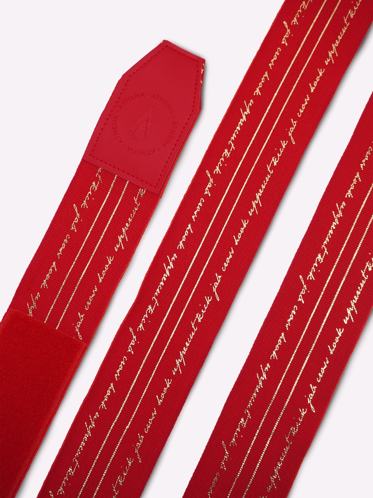 Athena Fightwear women's Nerio Handwraps in Red and Metallic Gold for boxing muay thai kickboxing MMA 4.5m