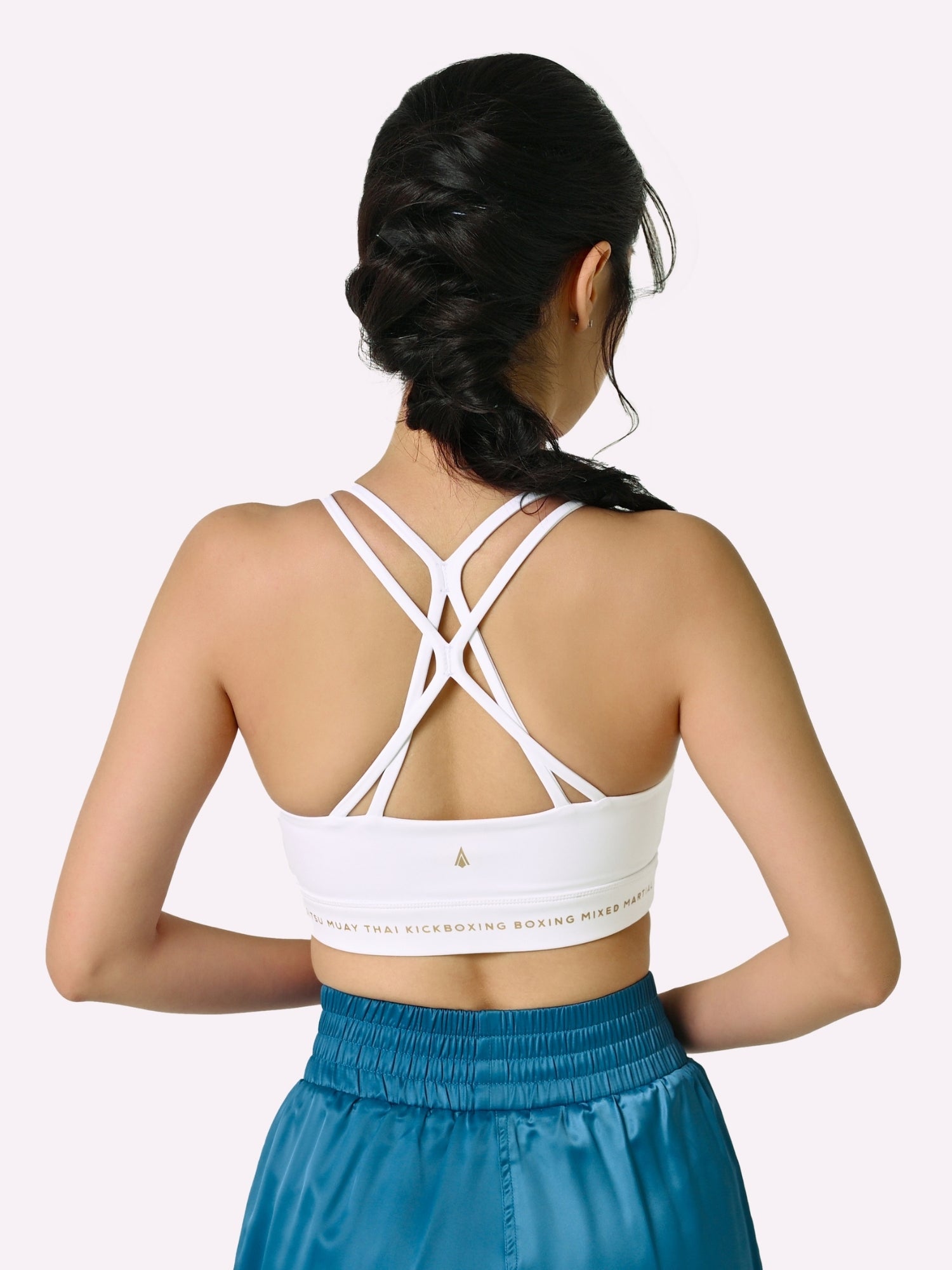 Athena Fightwear Thessalia Sports Bra white gold with built-in chest bra padding