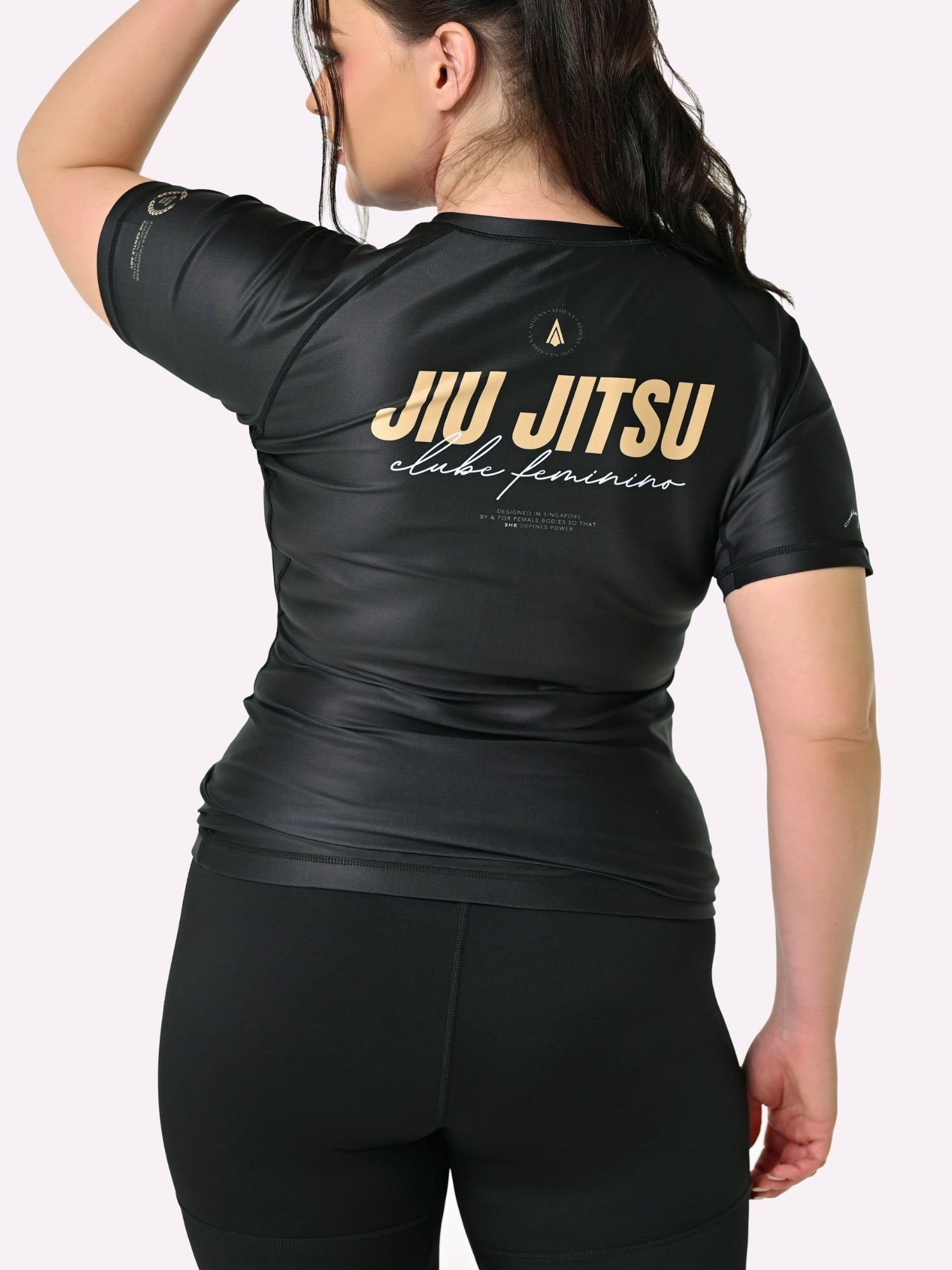 Athena Fightwear Women's Short Sleeve BJJ Nogi Rashguard black