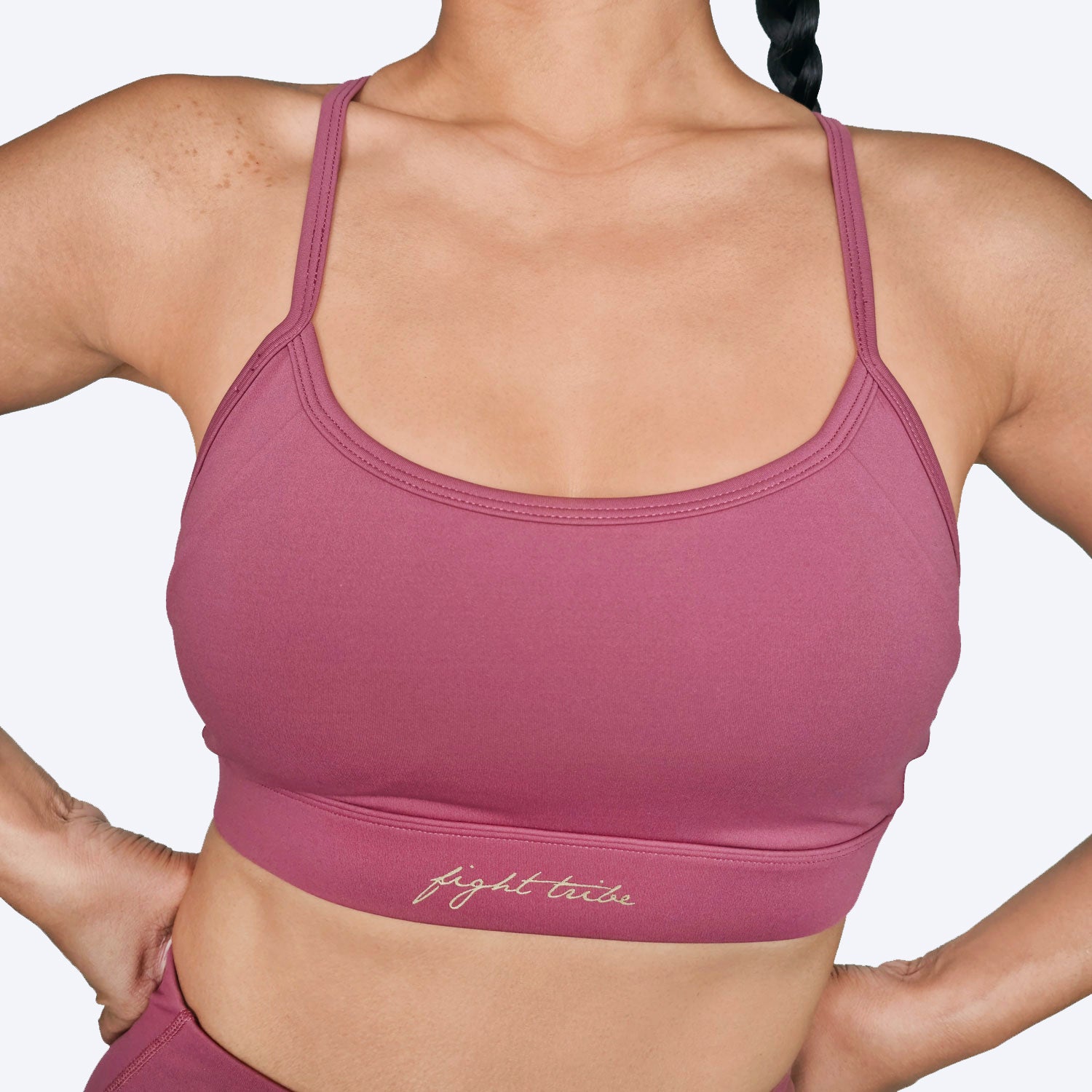 Eris Sports Bra (Berry) - sports bra for kickboxing, muay thai, boxing,  mixed martial arts and other combat sports