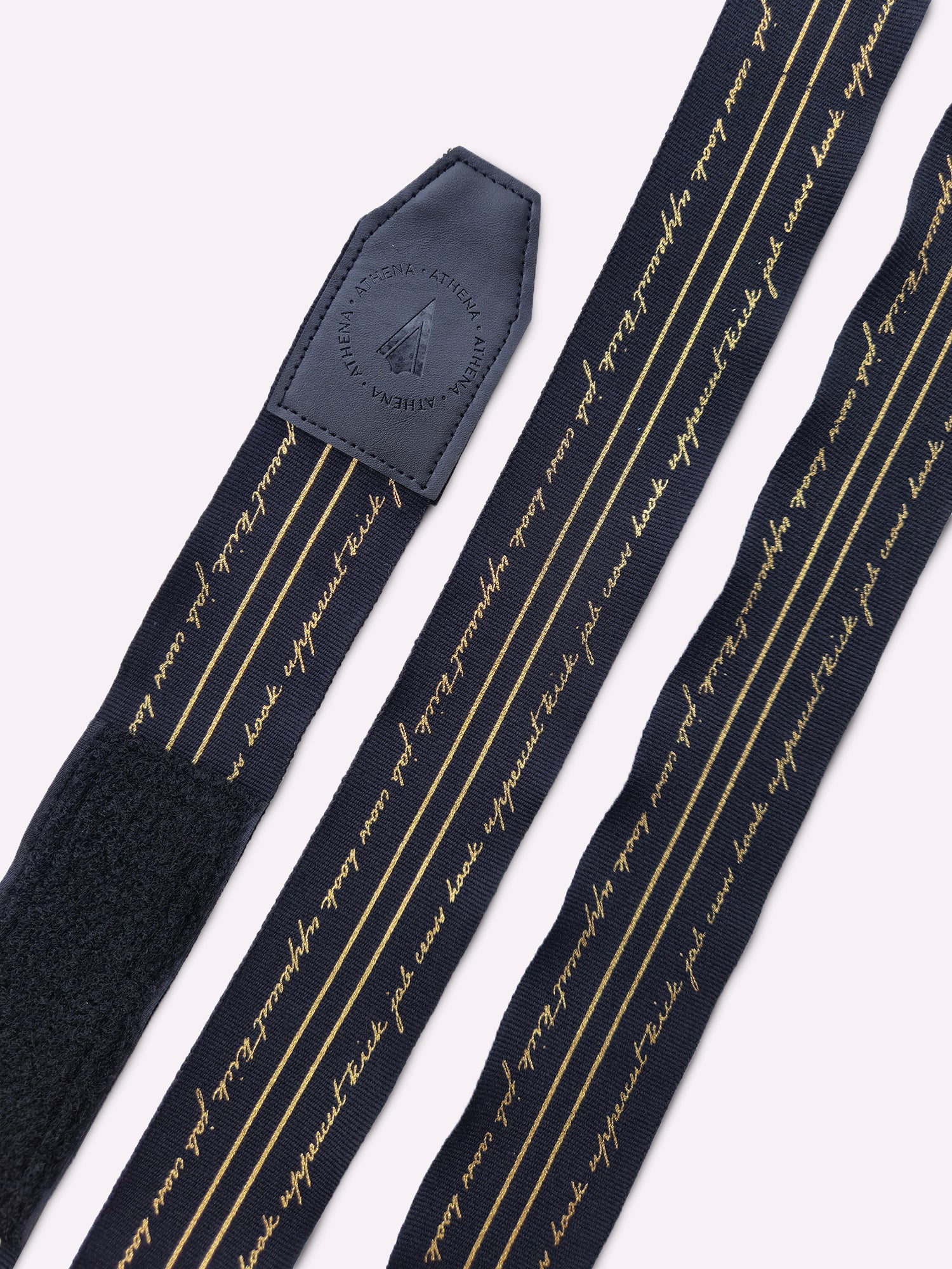 Athena Fightwear women's Eris Handwraps in Black and Metallic Gold for boxing muay thai kickboxing MMA 4.5m