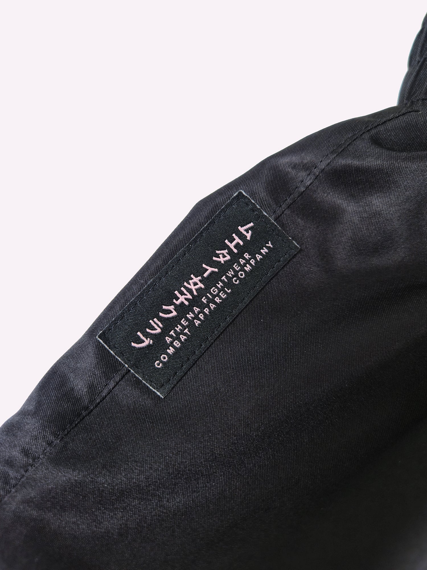 Athena Fightwear Ryoko Women's Muay Thai Shorts inspired by Japanese ocean wave Hokusai art black pink kawaii killer with built-in anti-camel toe safety shorts with pockets