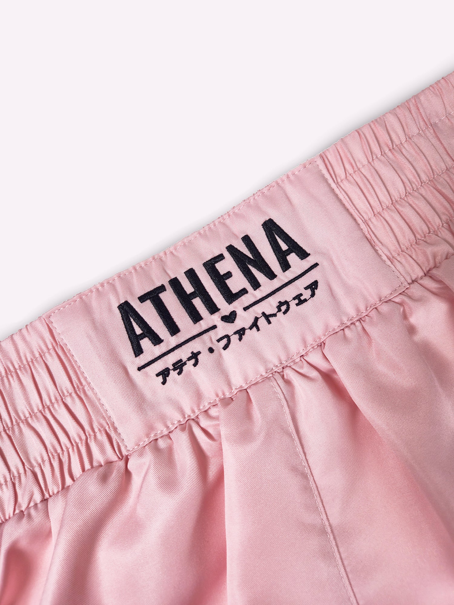 Athena Fightwear Ryoko Women's Muay Thai Shorts japanese inspired pink and black with built-in anti-camel toe shorts with pockets