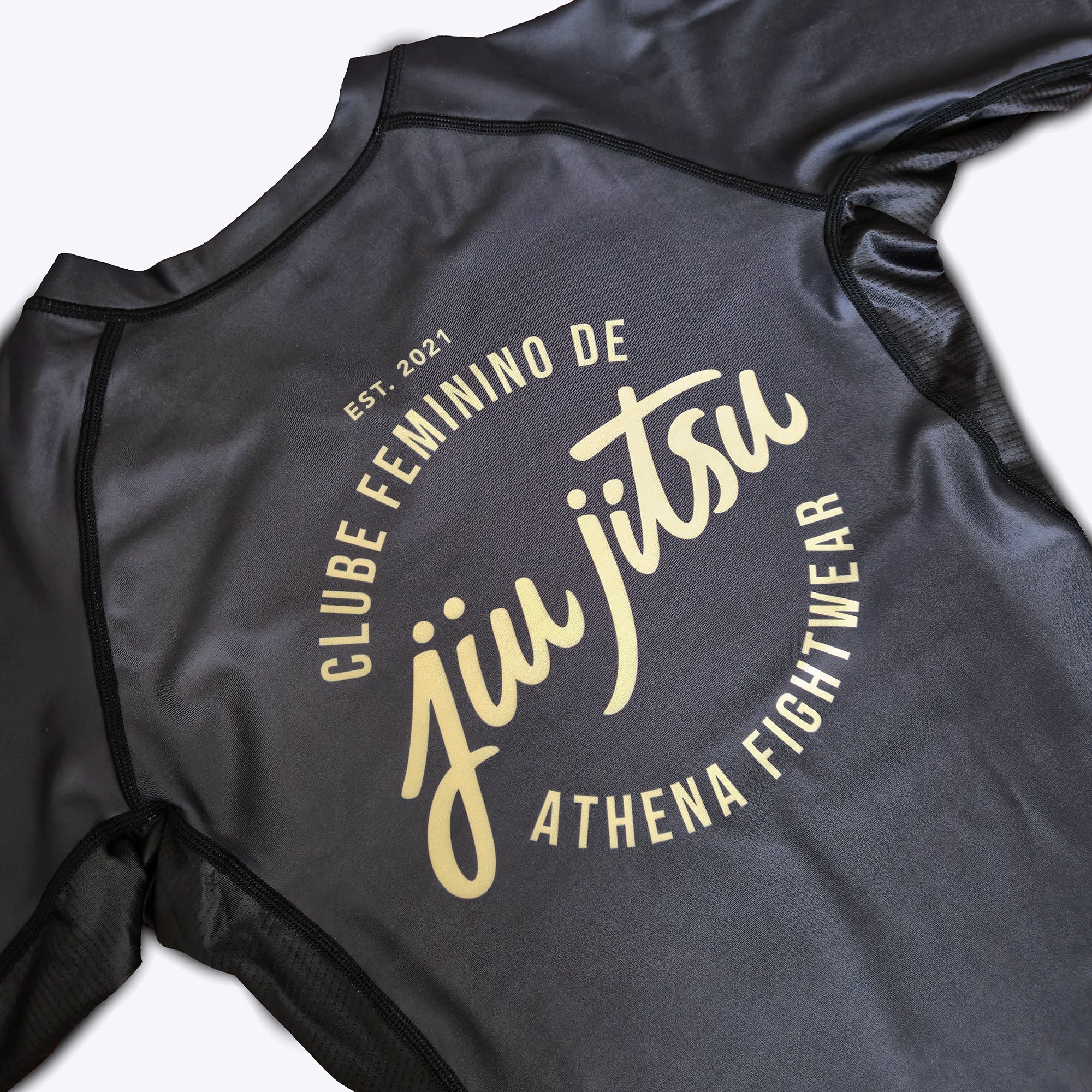 Athena Fightwear women's nogi bjj rashguard black gold Lua v2