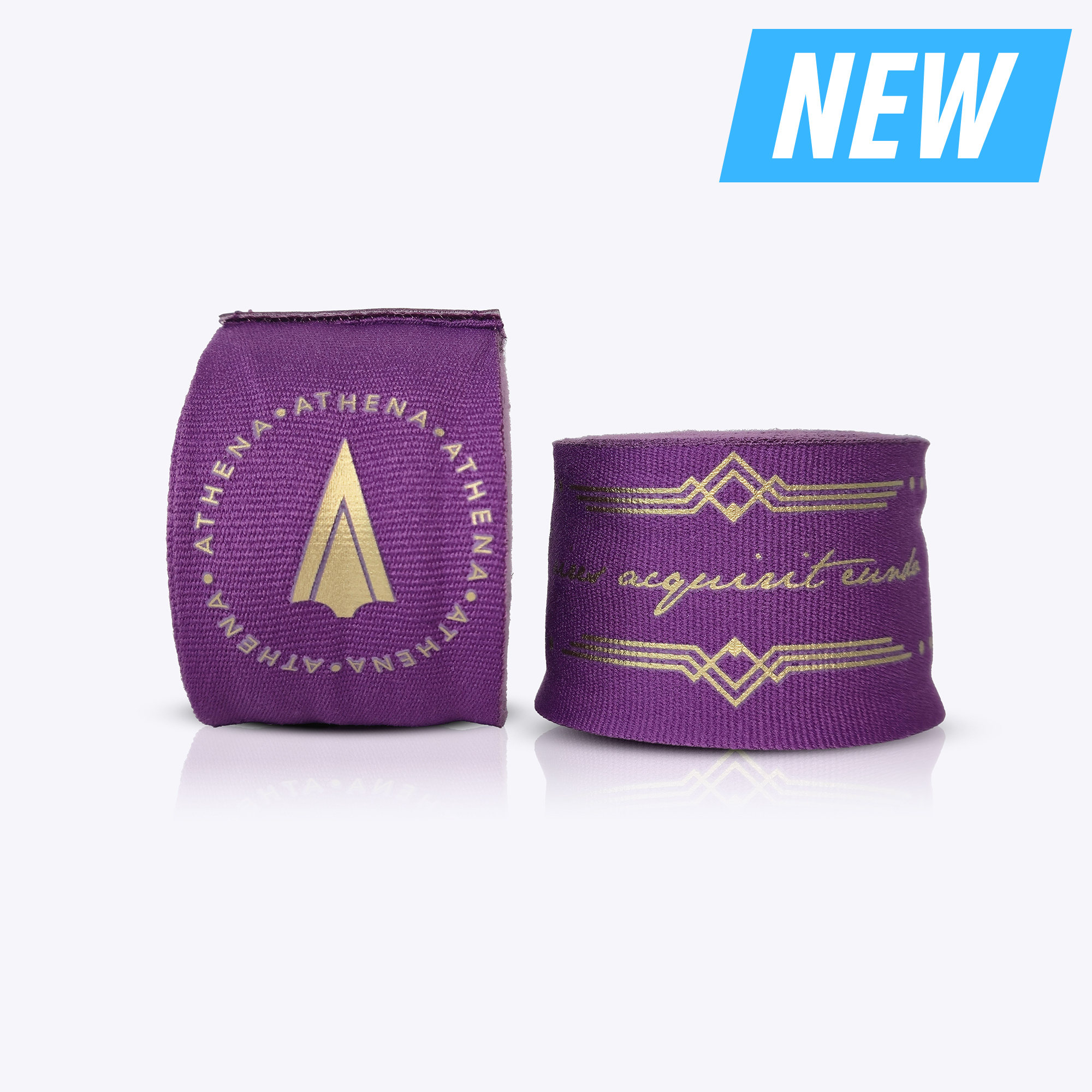 Athena Fightwear Diana Handwrap purple and metallic gold women's boxing muay thai kickboxing handwraps