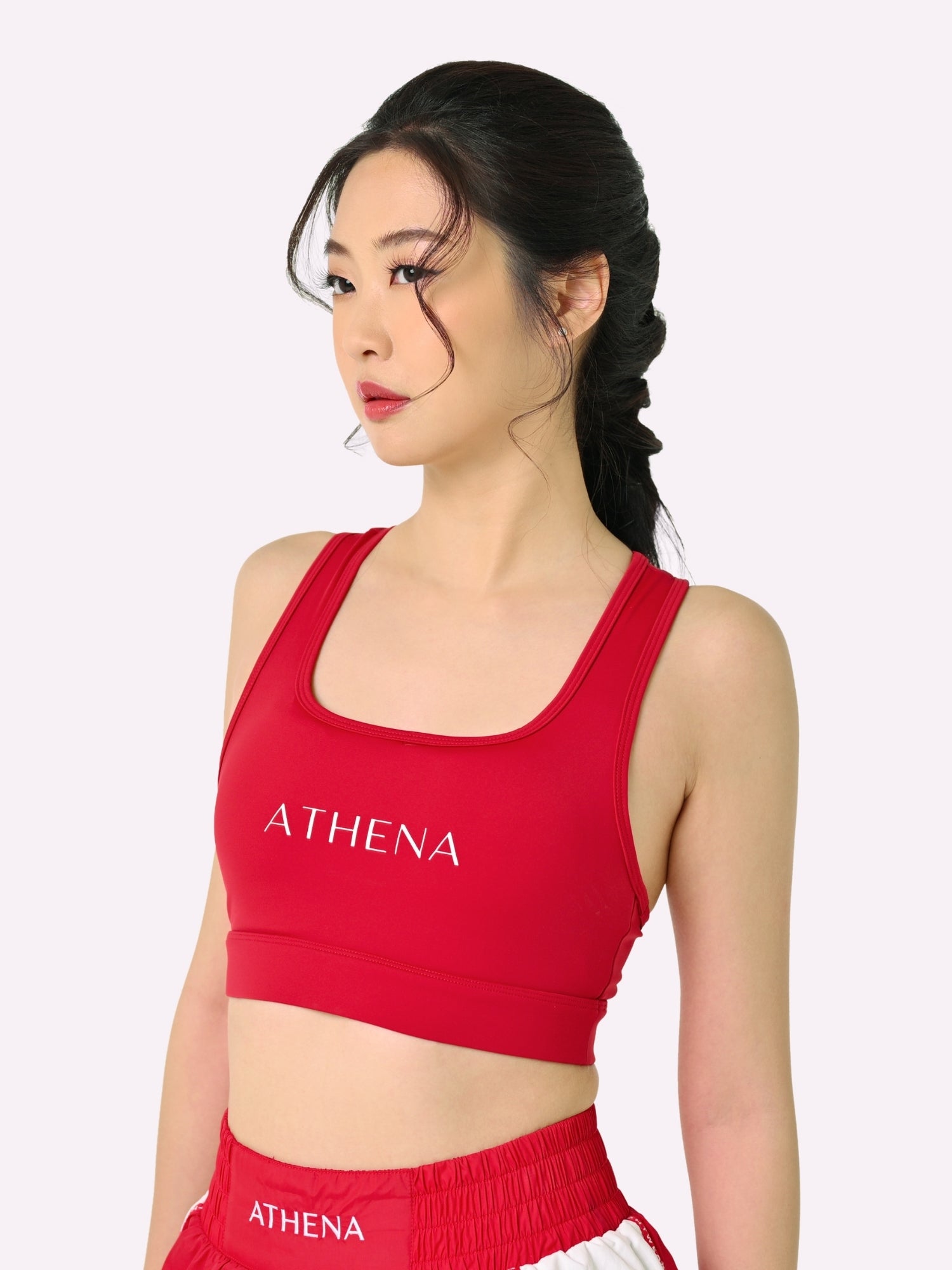 Athena Fightwear Alke Sports Bra red fight corner racer back
