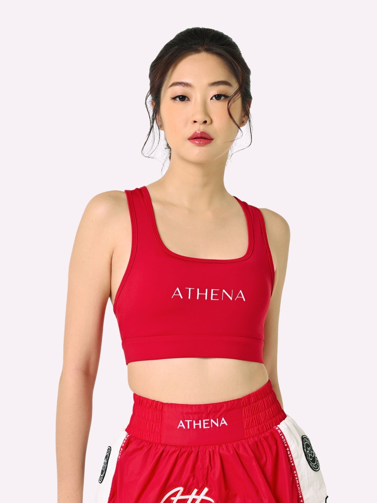 Athena Fightwear Alke Sports Bra red fight corner racer back