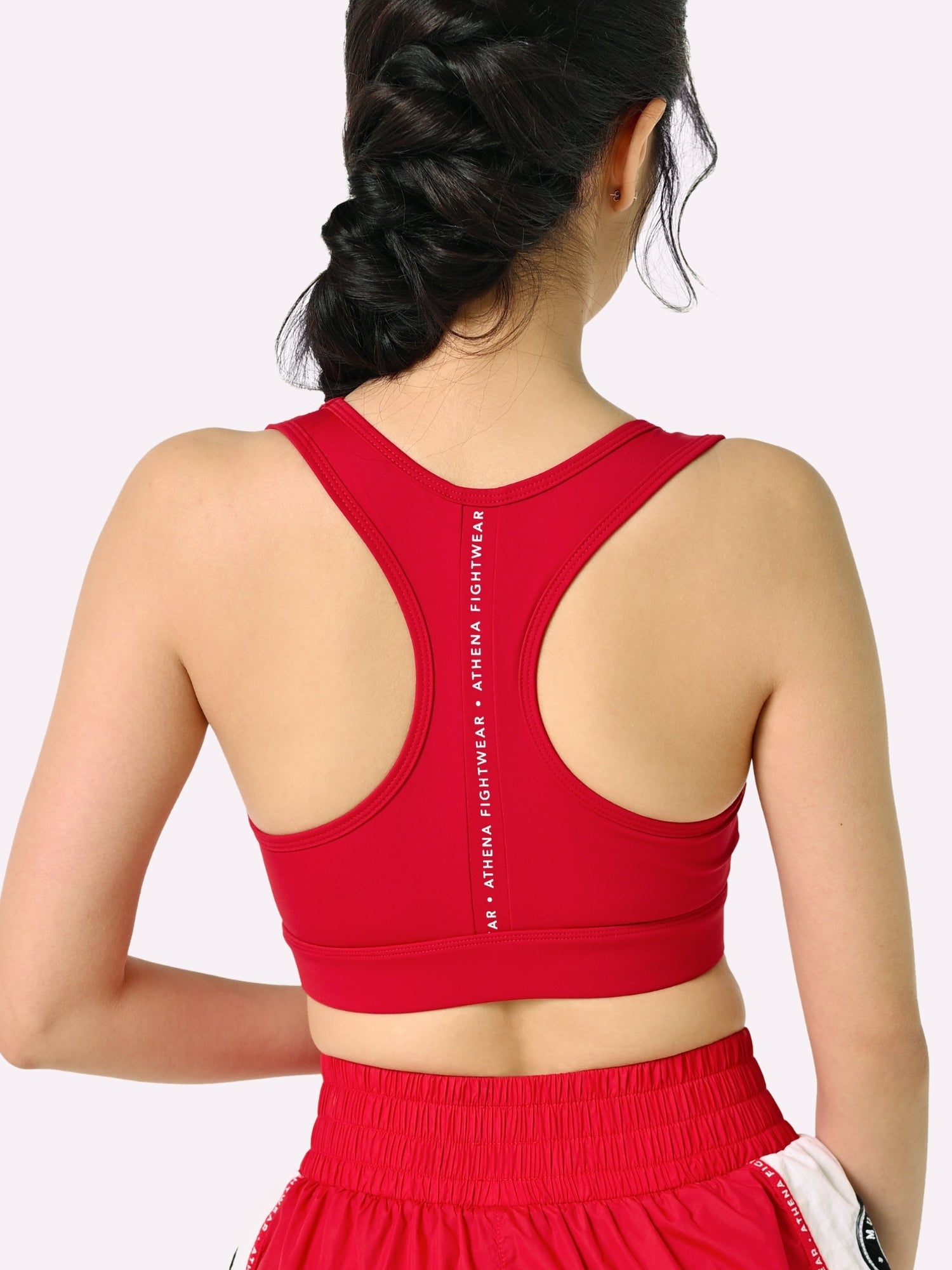 Athena Fightwear Alke Sports Bra red fight corner racer back