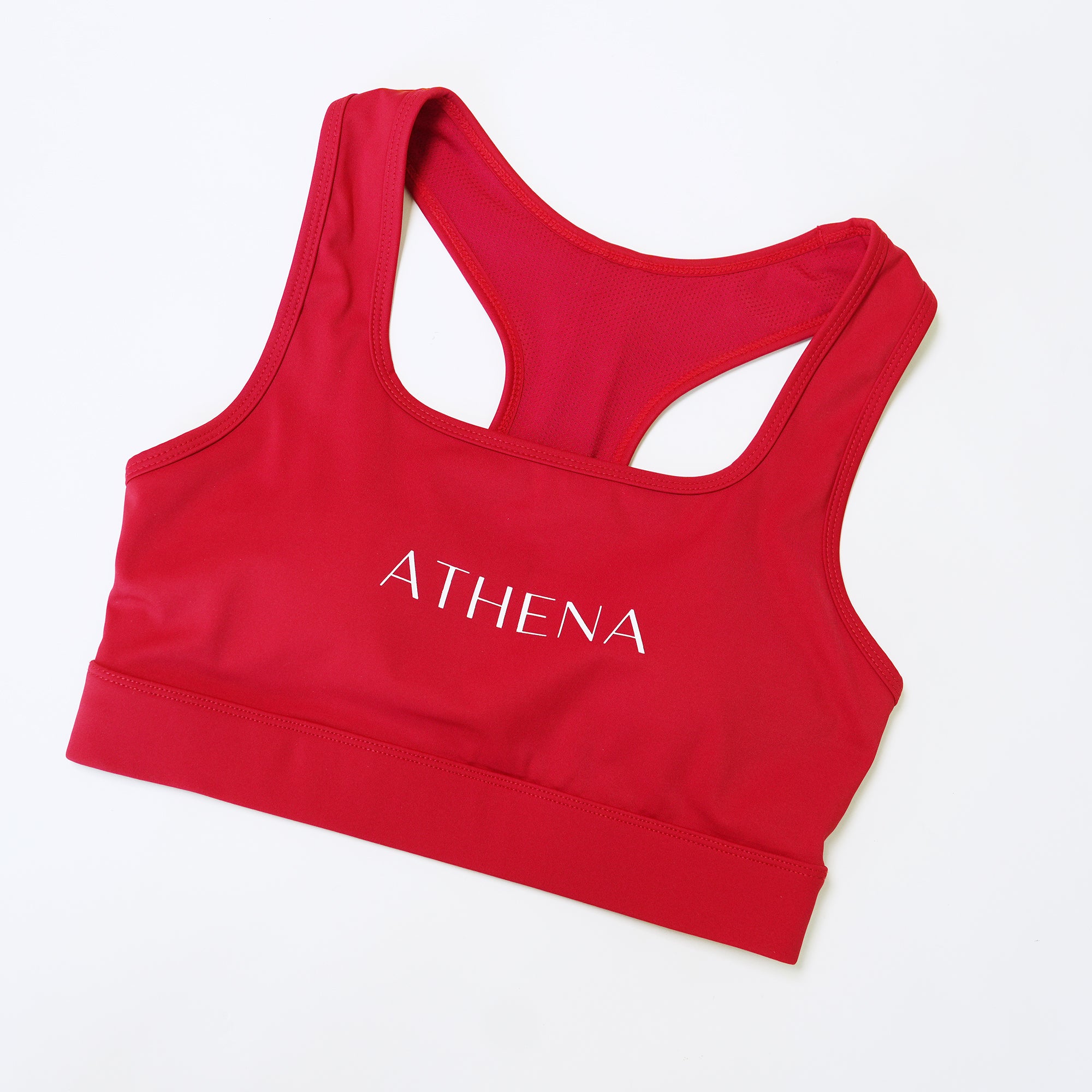 Athena Fightwear red fight racer back sports bras for muay thai boxing kickboxing competition