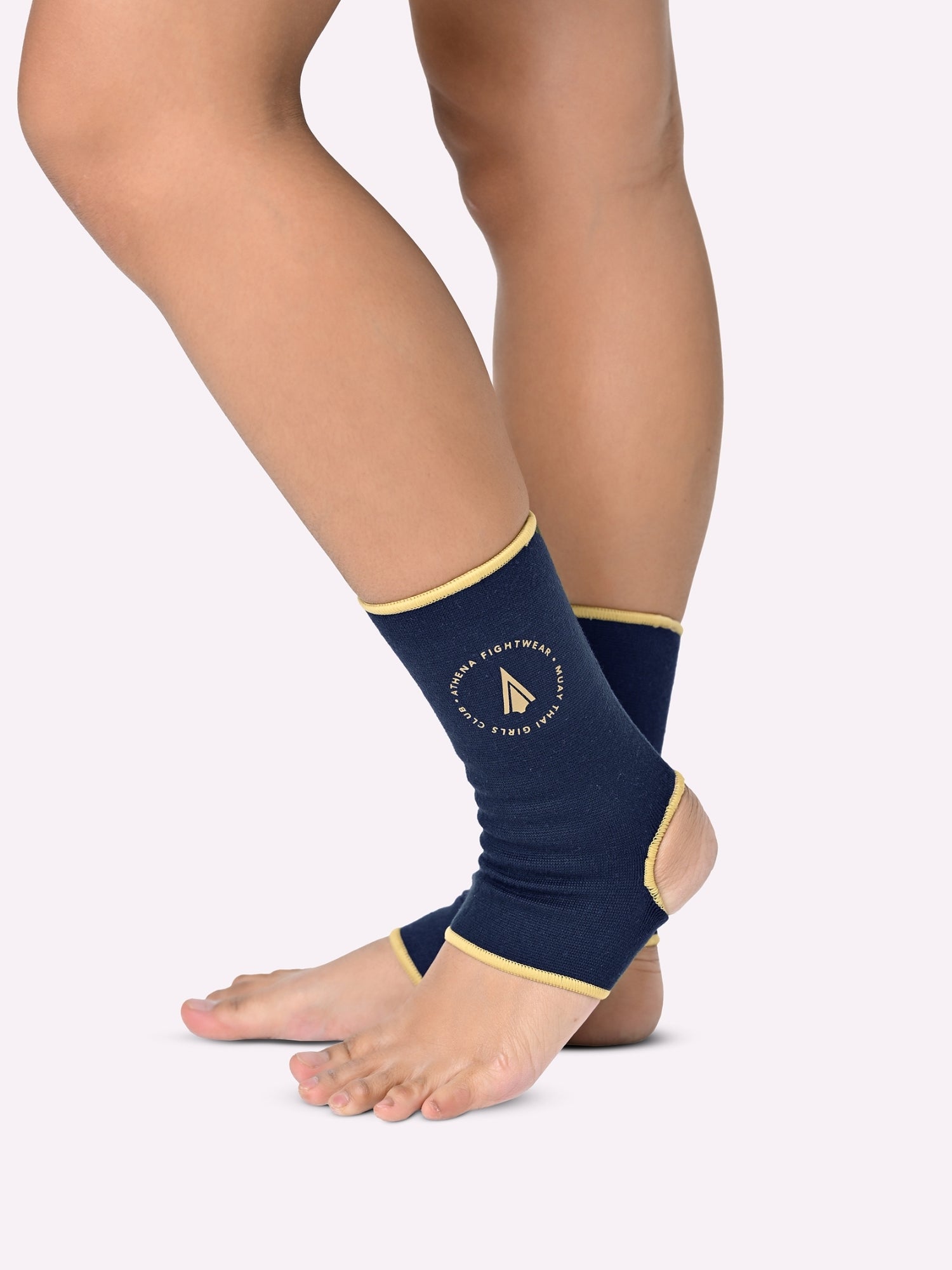 Athena Fightwear muay thai ankle guard support navy blue