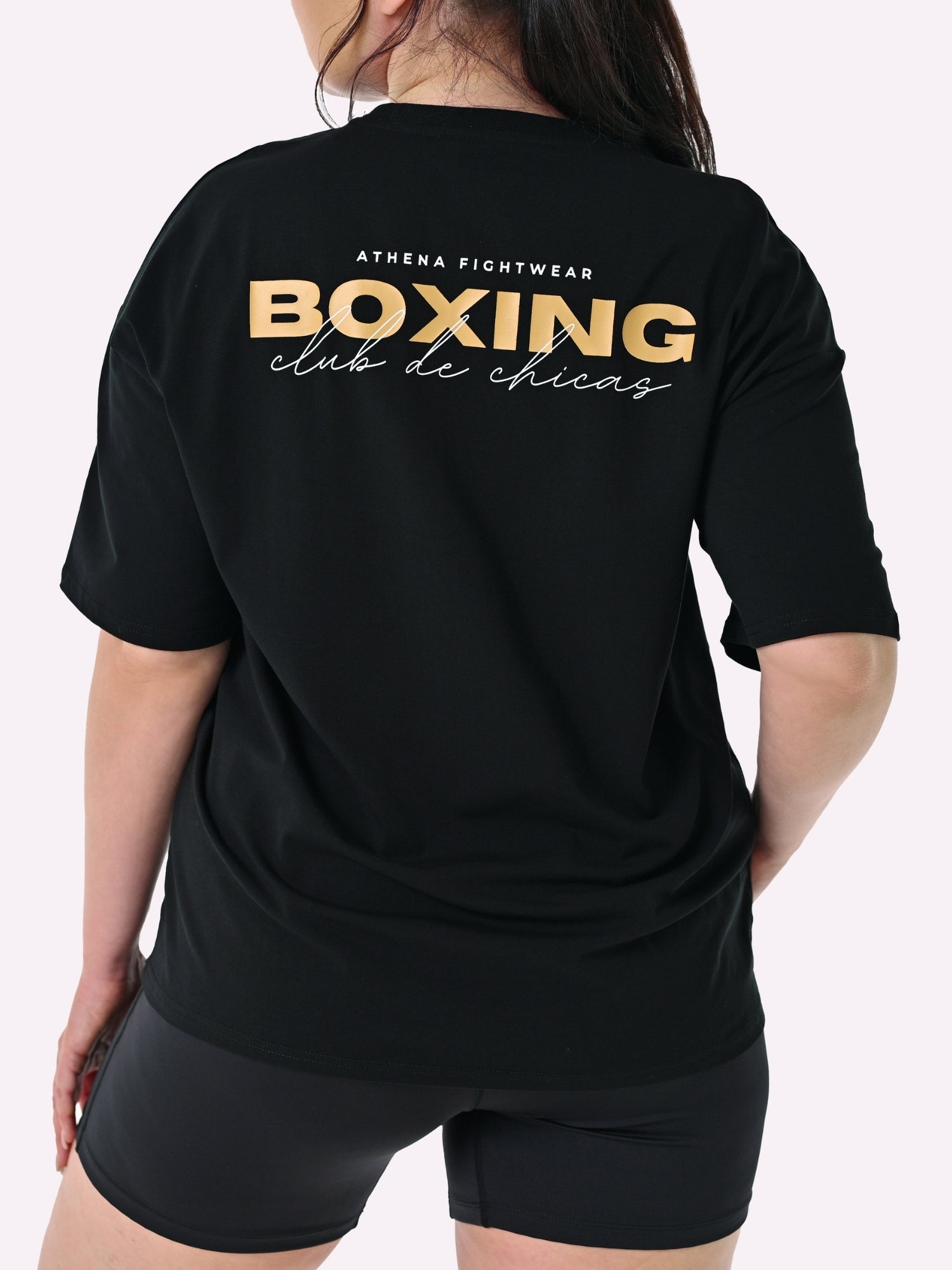 Athena Fightwear sonos boxeadoras club de chicas Boxing Tee for women oversized black
