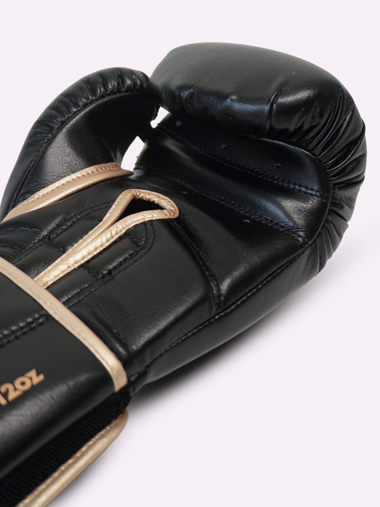 Athena Fightwear Black and Gold women's boxing gloves hybrid boxing and muay thai kickboxing 12oz 