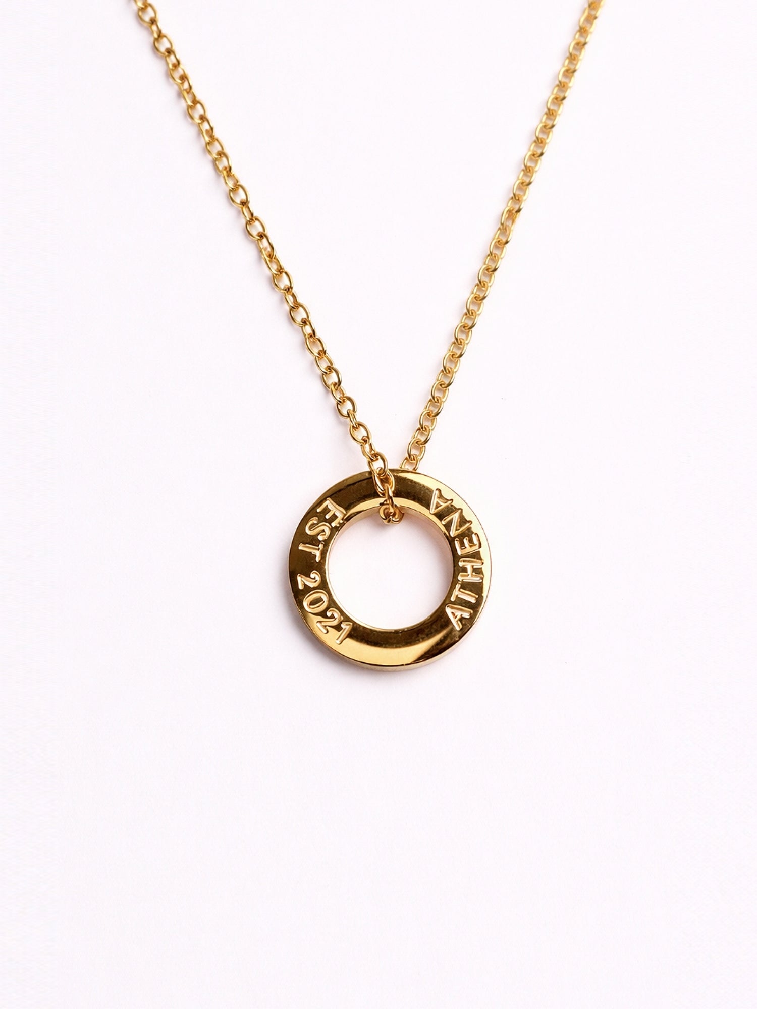 Athena Fightwear women's combat sports jewellery ladies boxing necklace 18K PVD plated tarnish free gold jab cross hook
