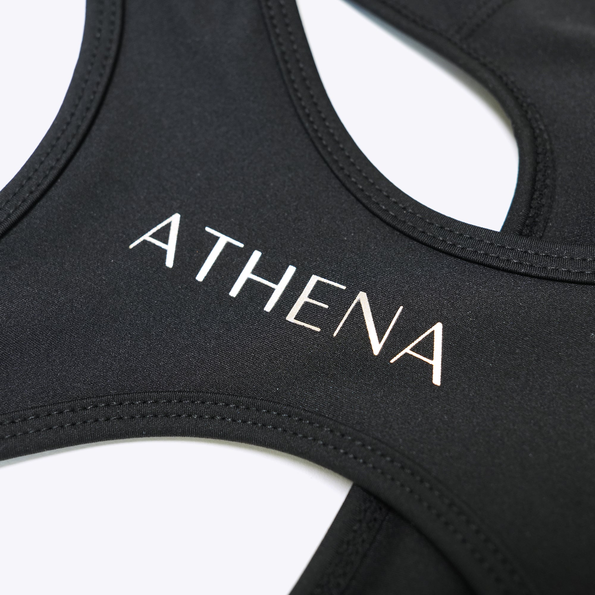 Athena Fightwear women's cropped tank top with built in shelf bra black