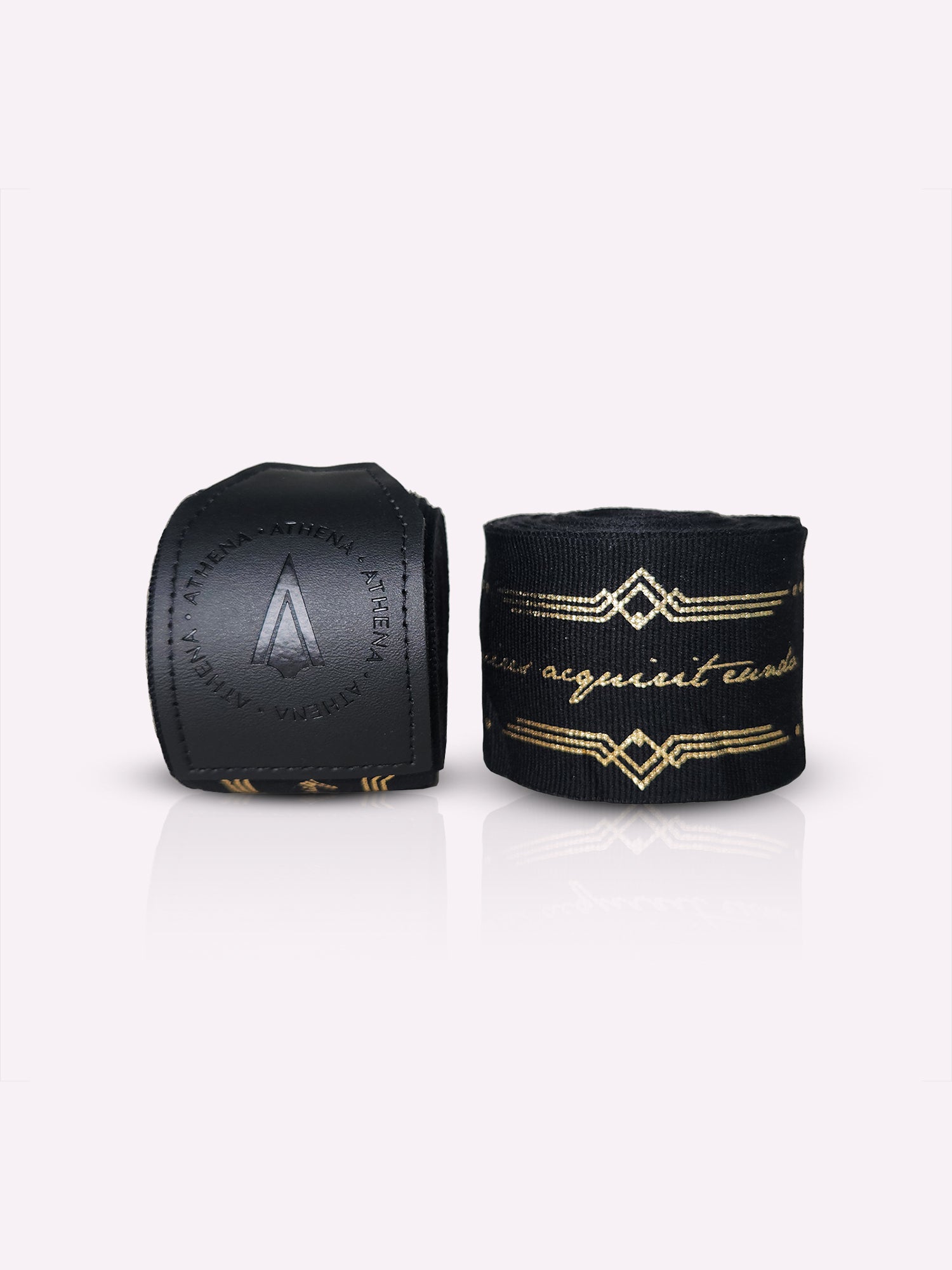 Athena Fightwear Diana Women's Boxing Handwraps Black Gold 4.5m 180" Length Wonder Woman Inspired