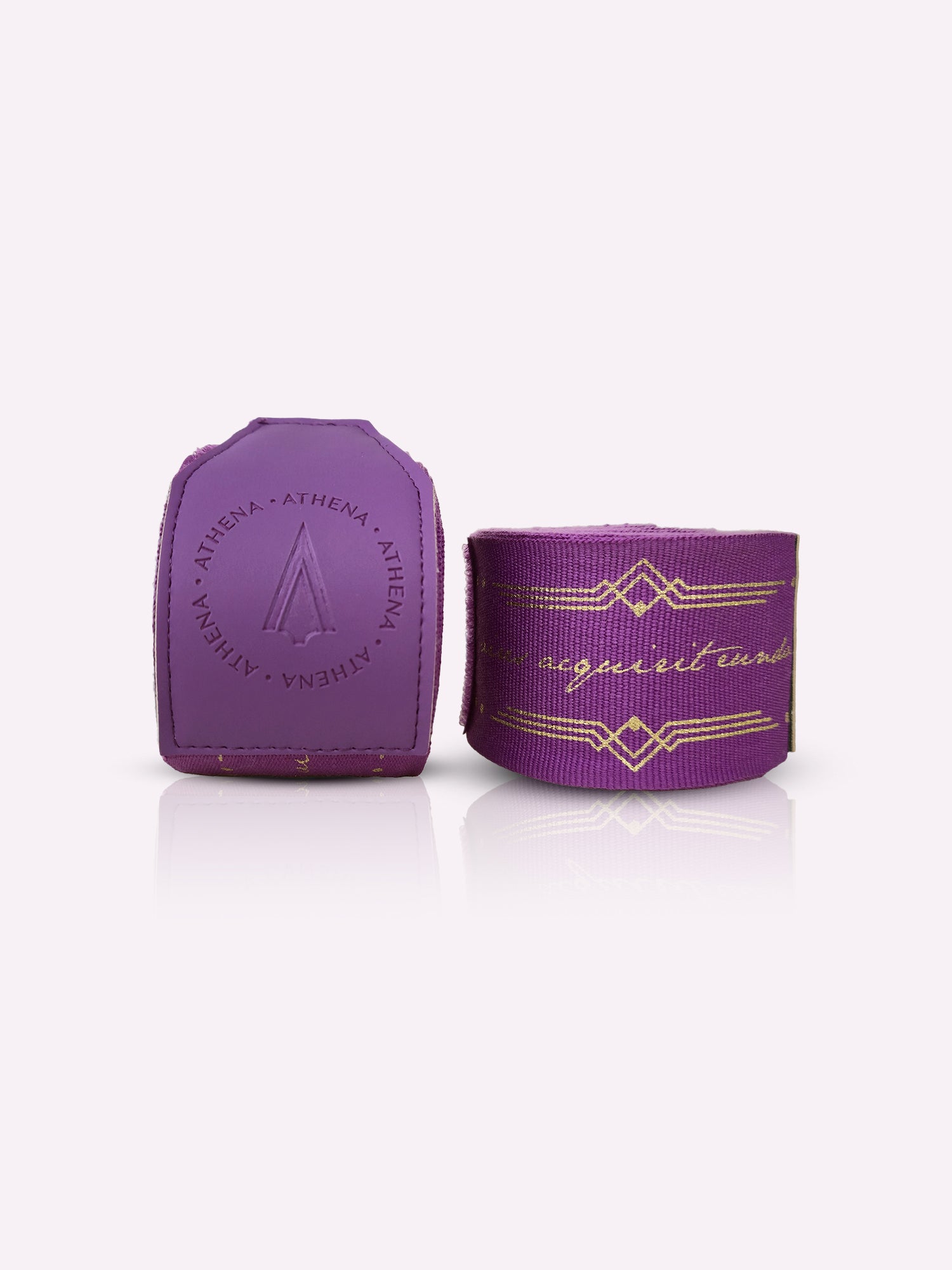 Athena Fightwear Diana Women's Boxing Muay Thai MMA Handwraps Violet Purple Gold 4.5m 180" Length Wonder Woman Inspired