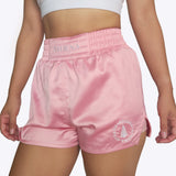 Athena Fightwear women's pink Muay Thai shorts with wide hips and built in safety shorts for boxing Muay Thai kickboxing