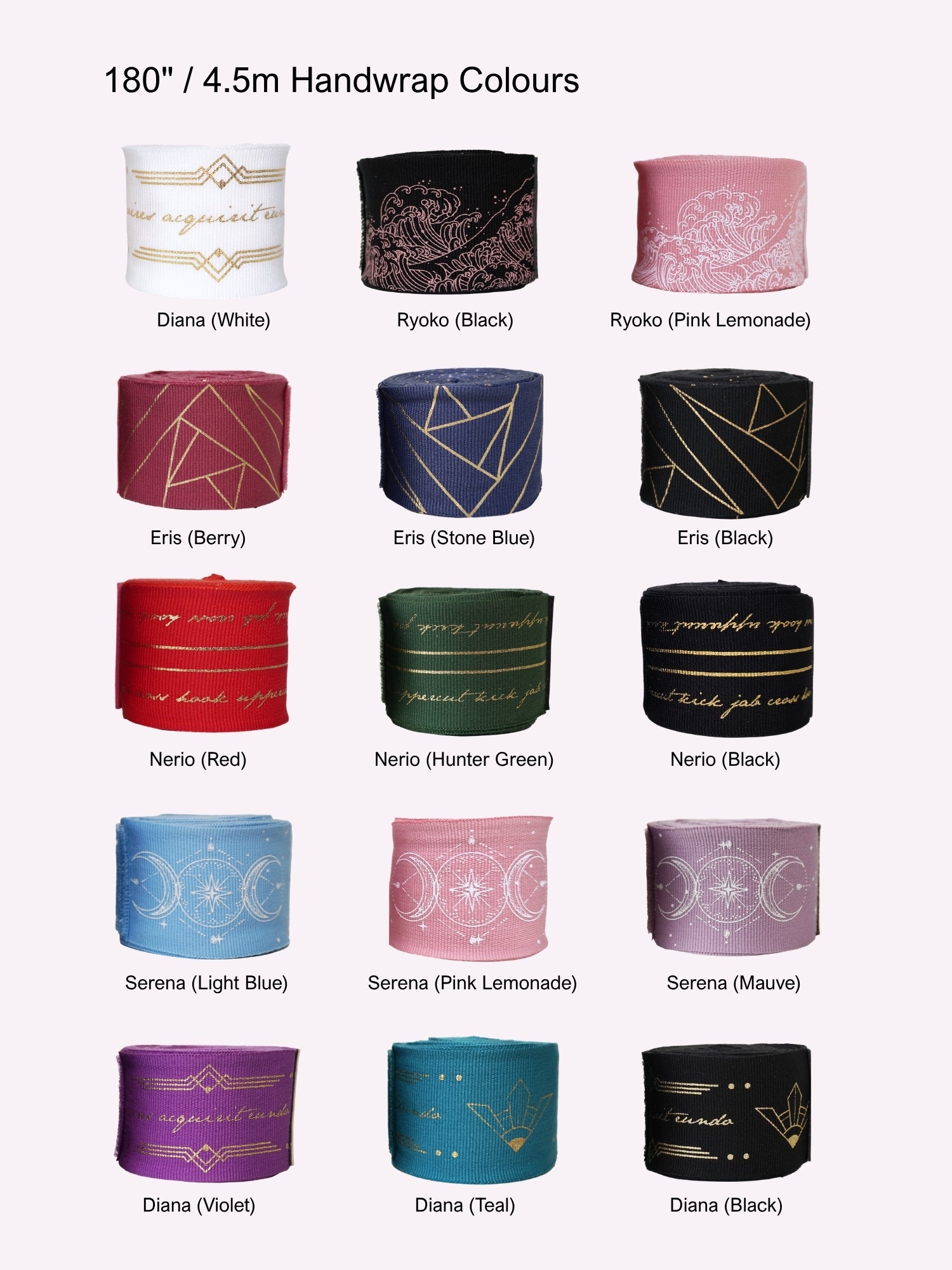 Athena Fightwear gift box muay thai boxing kickboxing hand wrap for women colours