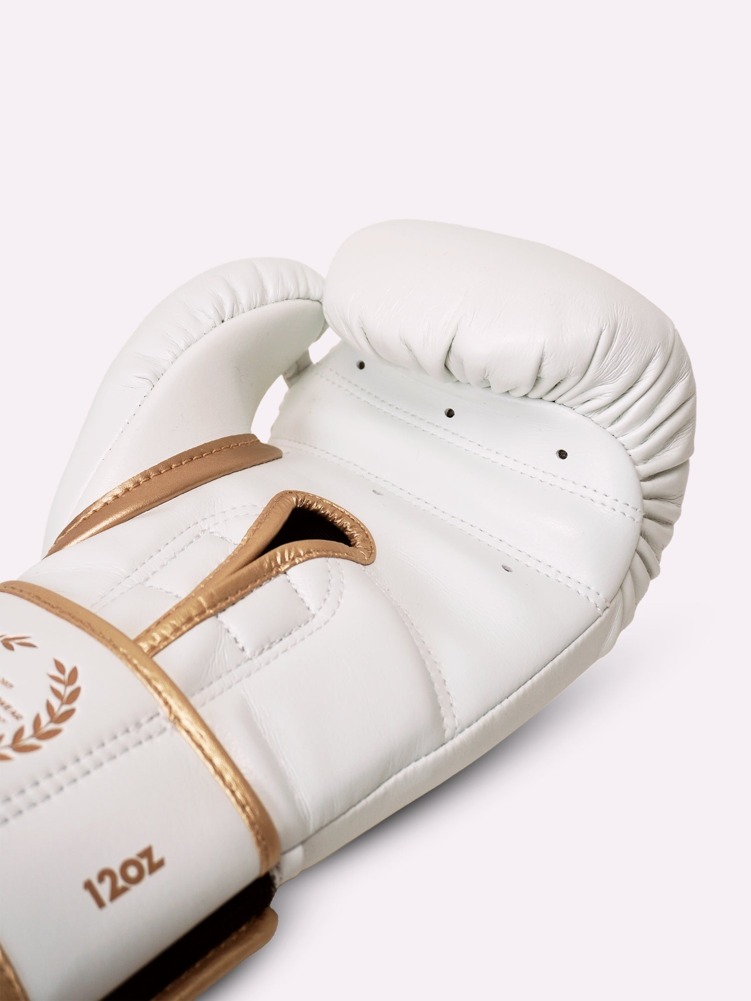 Athena Fightwear Athena Boxing Gloves in vintage white and gold for women's boxing kickboxing muay thai