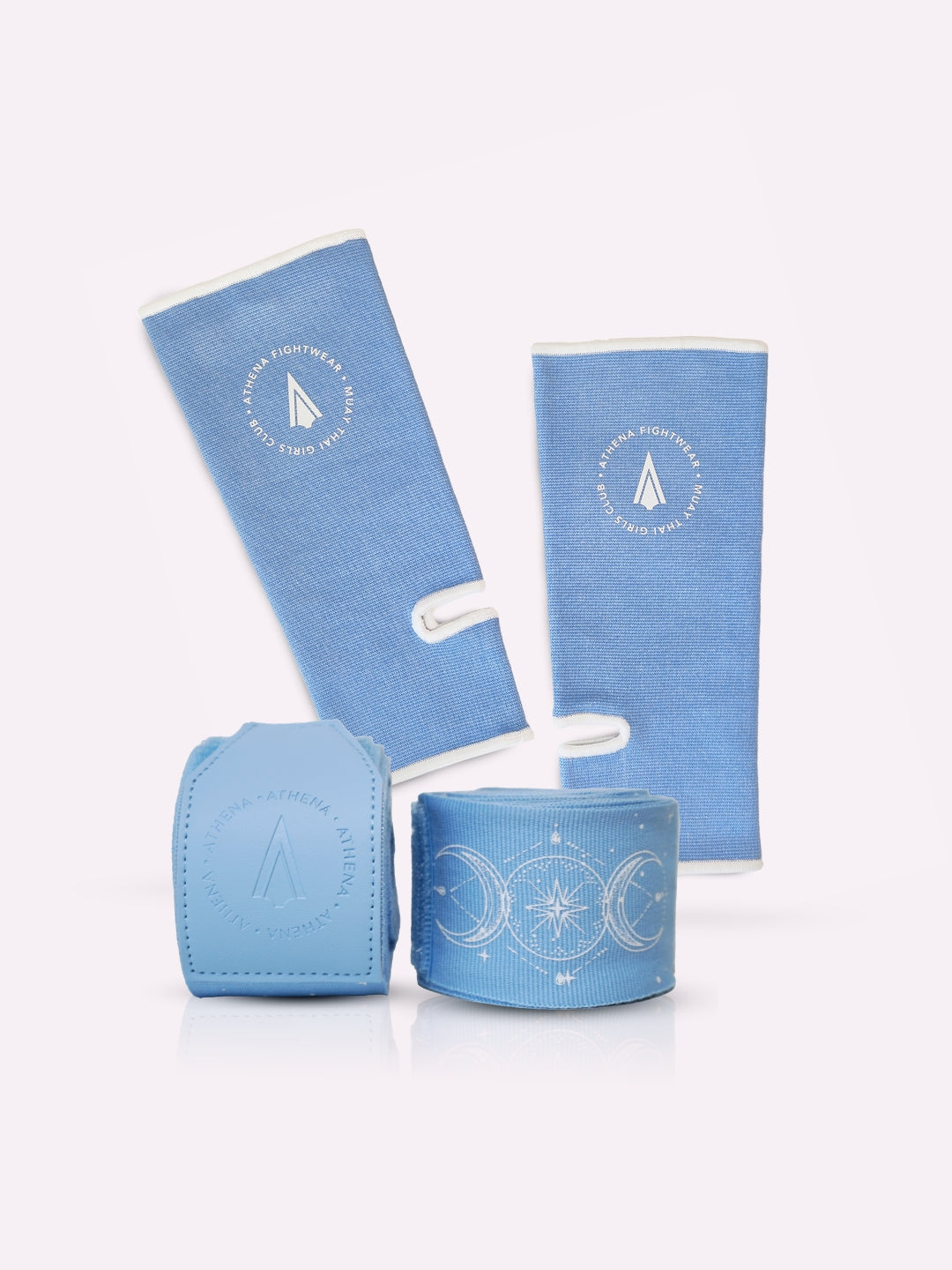 Muay Thai Bundle Handwrap & Ankle Support (Light Blue)