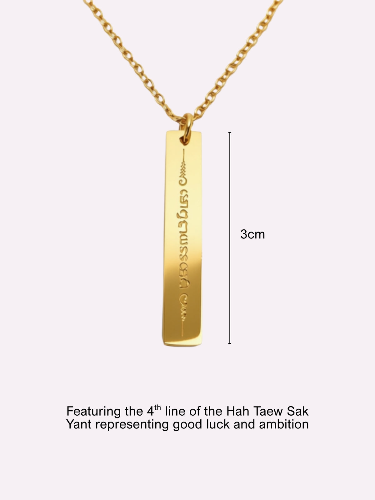 Athena Fightwear women's 18K gold plated nak muay ying necklace for muay thai sak yant tarnish proof sweatproof and waterproof