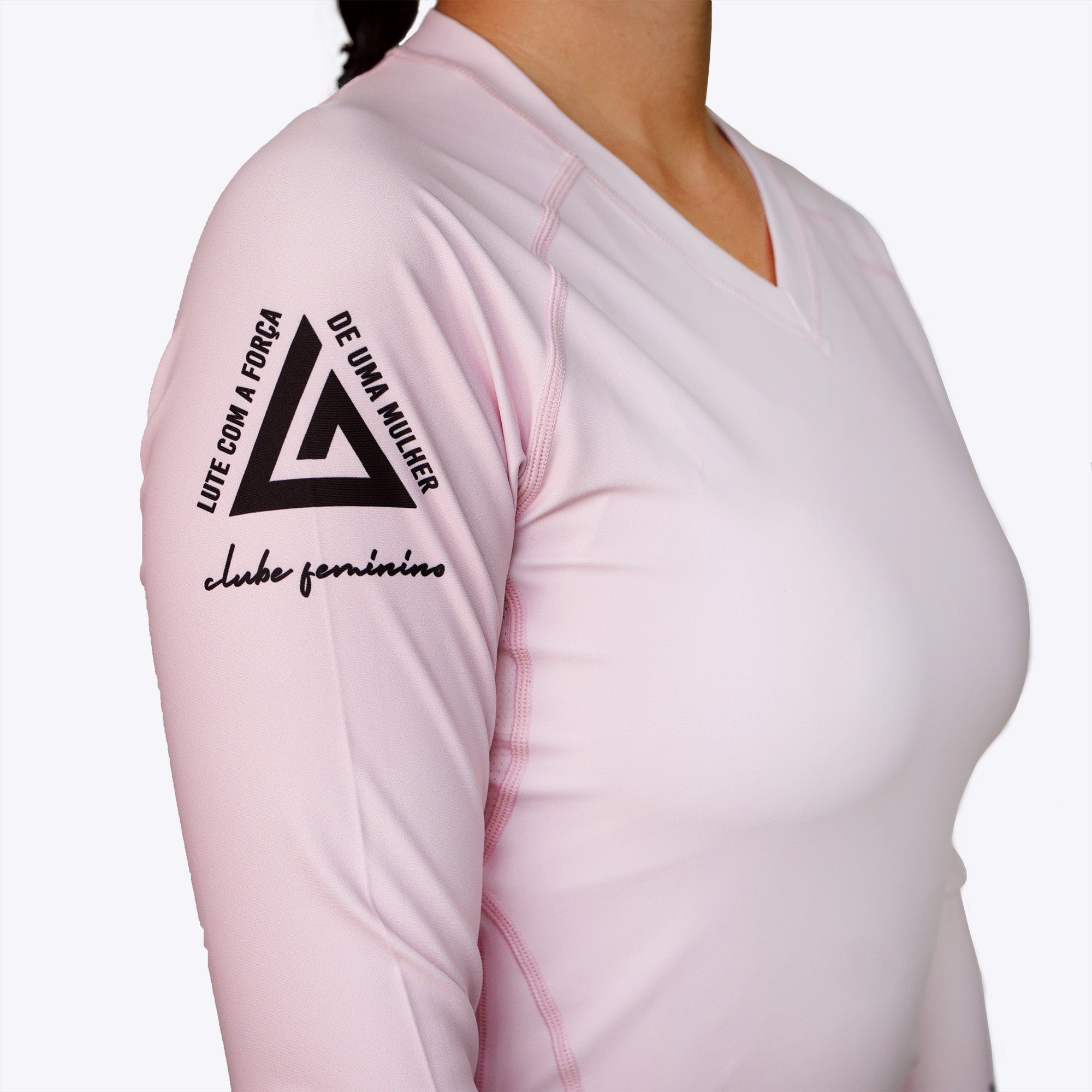 Athena Fightwear BJJ nogi rashguard Portuguese women's jiujitsu club light pink 