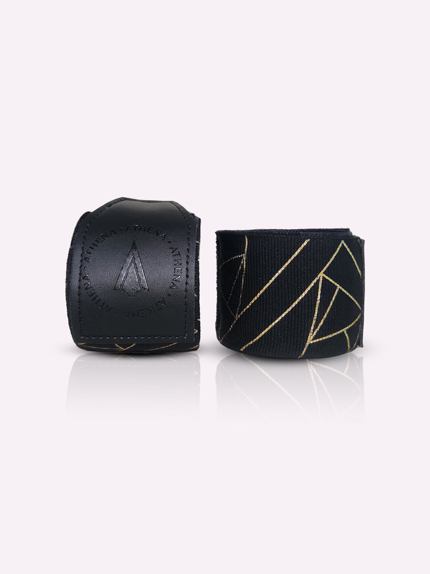 Athena Fightwear women's boxing muay thai kickboxing handwraps in black metallic gold 180"