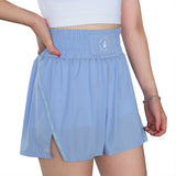 Athena Fightwear Theia light baby blue women's boxing shorts with built in safety shorts for boxing, Muay Thai, kickboxing