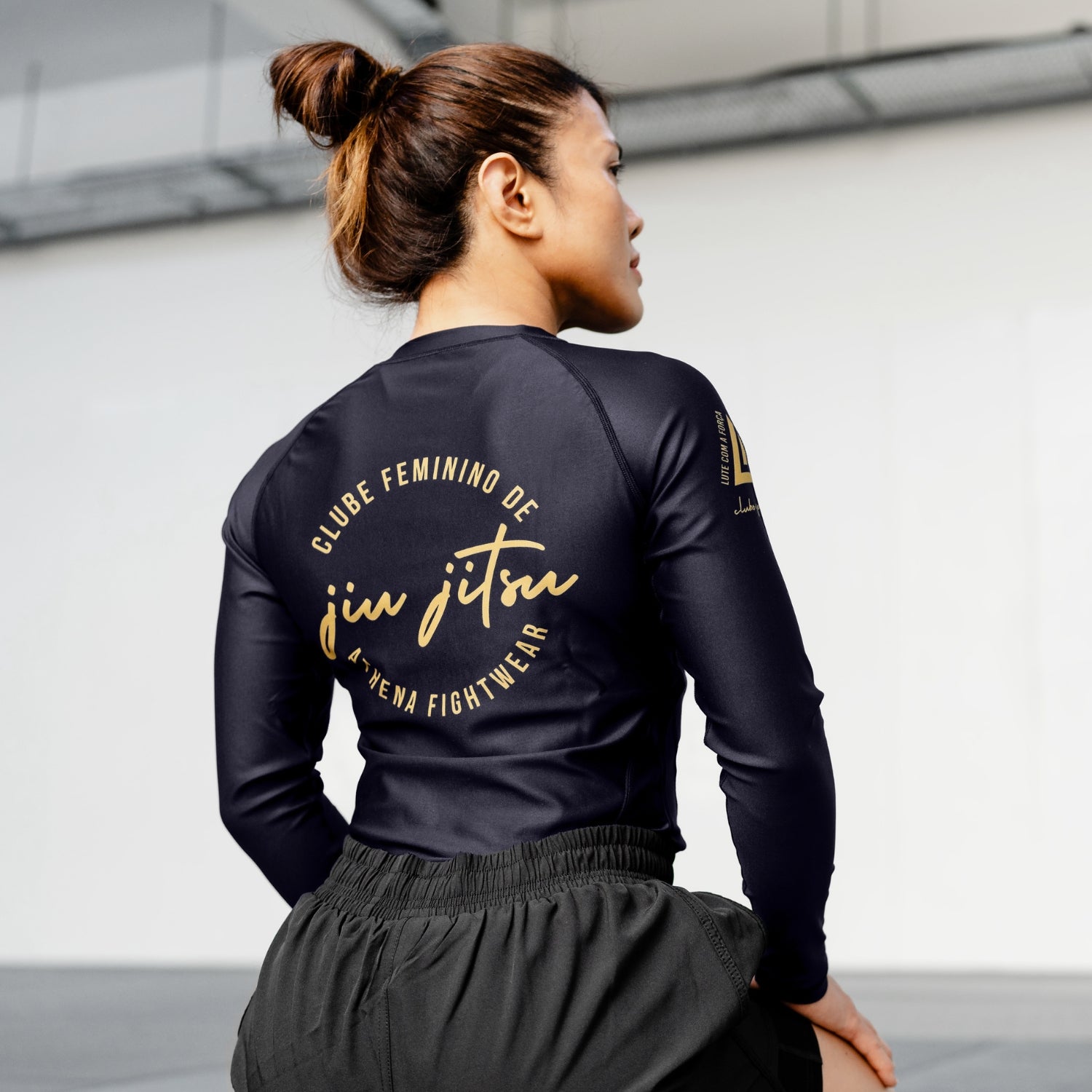 Athena Fightwear BJJ nogi rashguard Portuguese women's jiujitsu club black