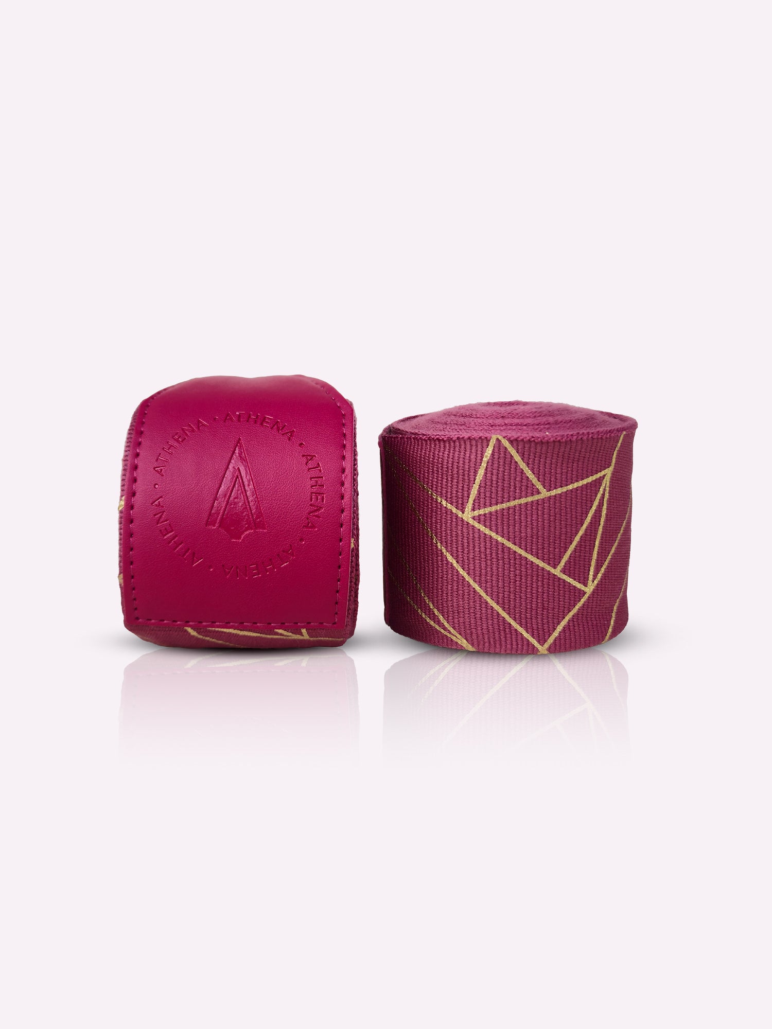 Athena Fightwear Women's Eris Handwrap Berry Red and Gold for muay thai boxing 4.5m 3m length