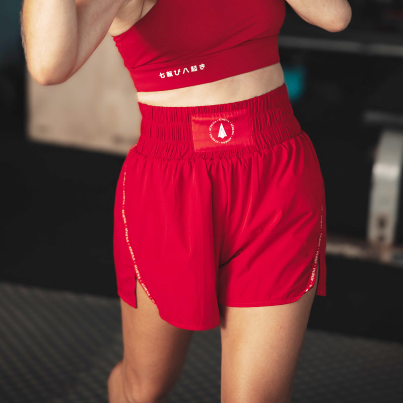 Theia Women's Boxing Outfit Bundle (Red) - sportswear set for