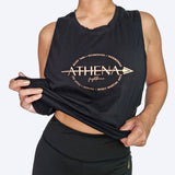 Athena Fightwear ladies Artemisia muscle tank top shirt black for martial arts kickboxing muay thai boxing jiu jitsu taekwondo